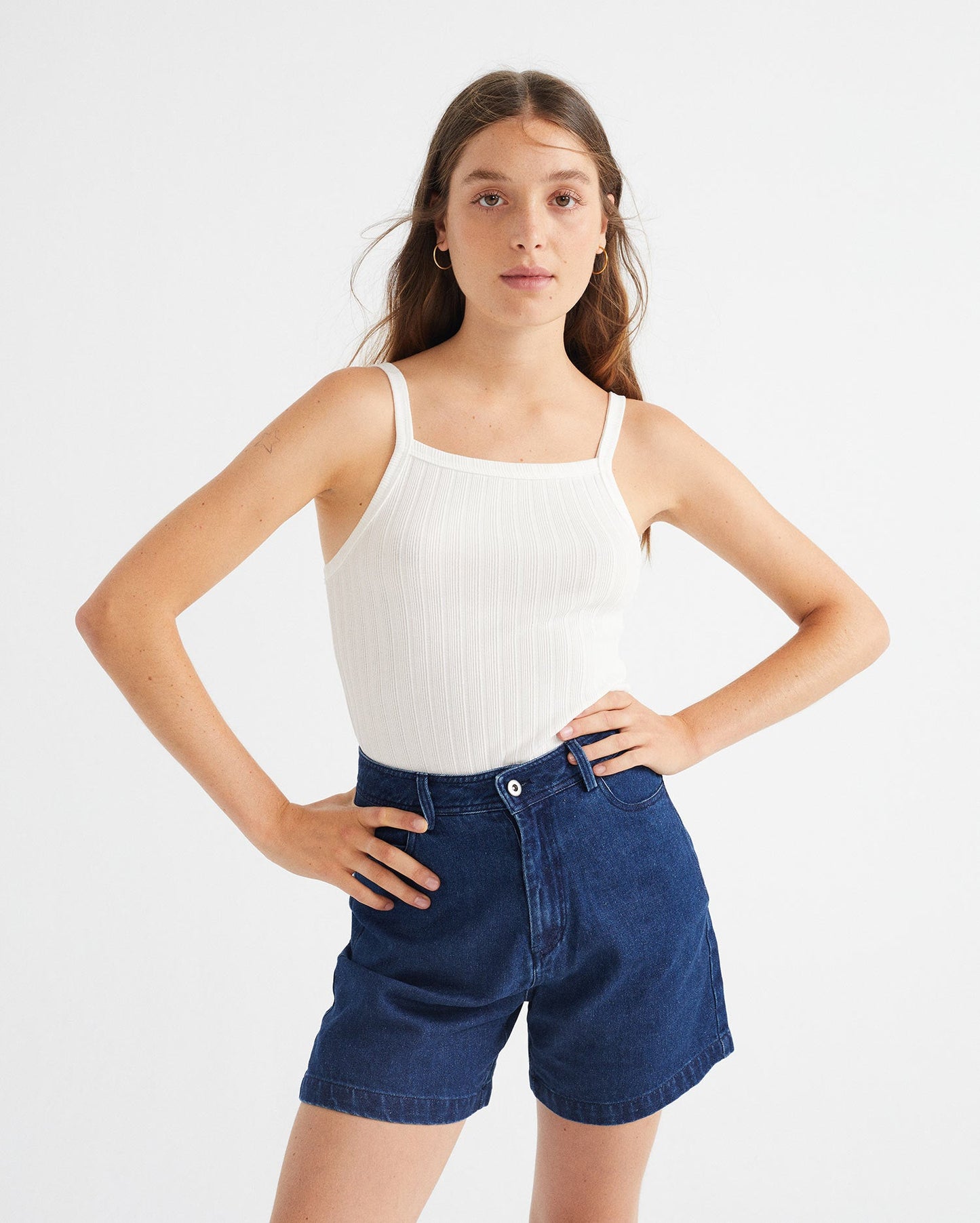 Débardeur blanc en tencel et refibra - Trash aster