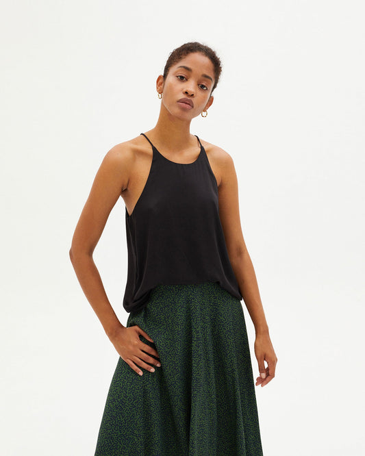 Top noir en tencel - BLACK RICCI TOP
