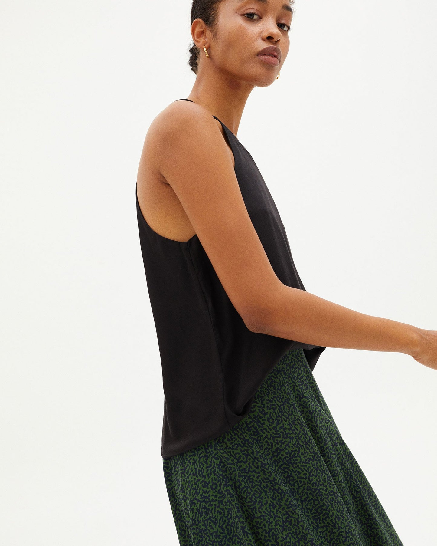 Top noir en tencel - BLACK RICCI TOP