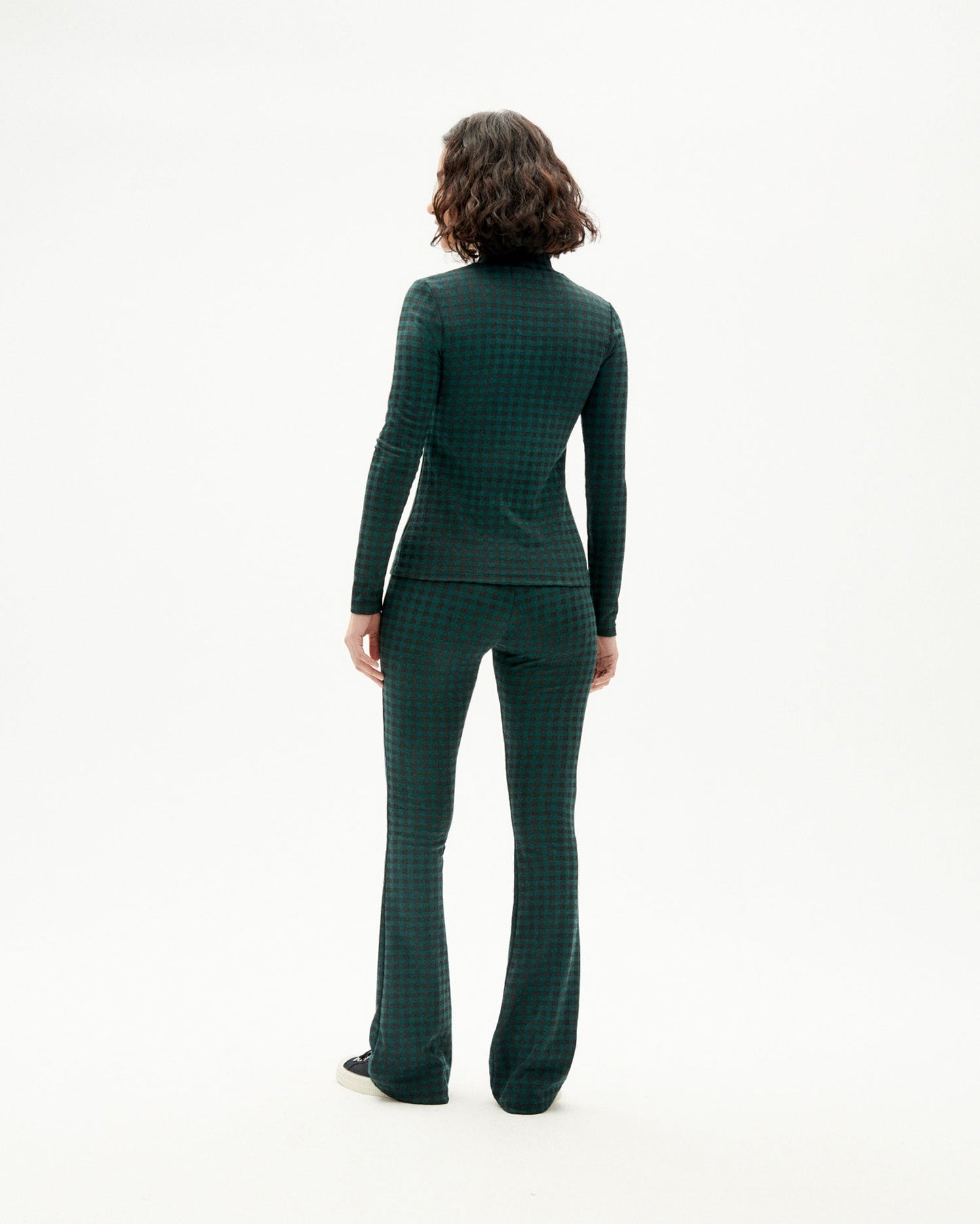 Col roulé bicolore en ecovero et recyclé - jacquard vichy trash ellen