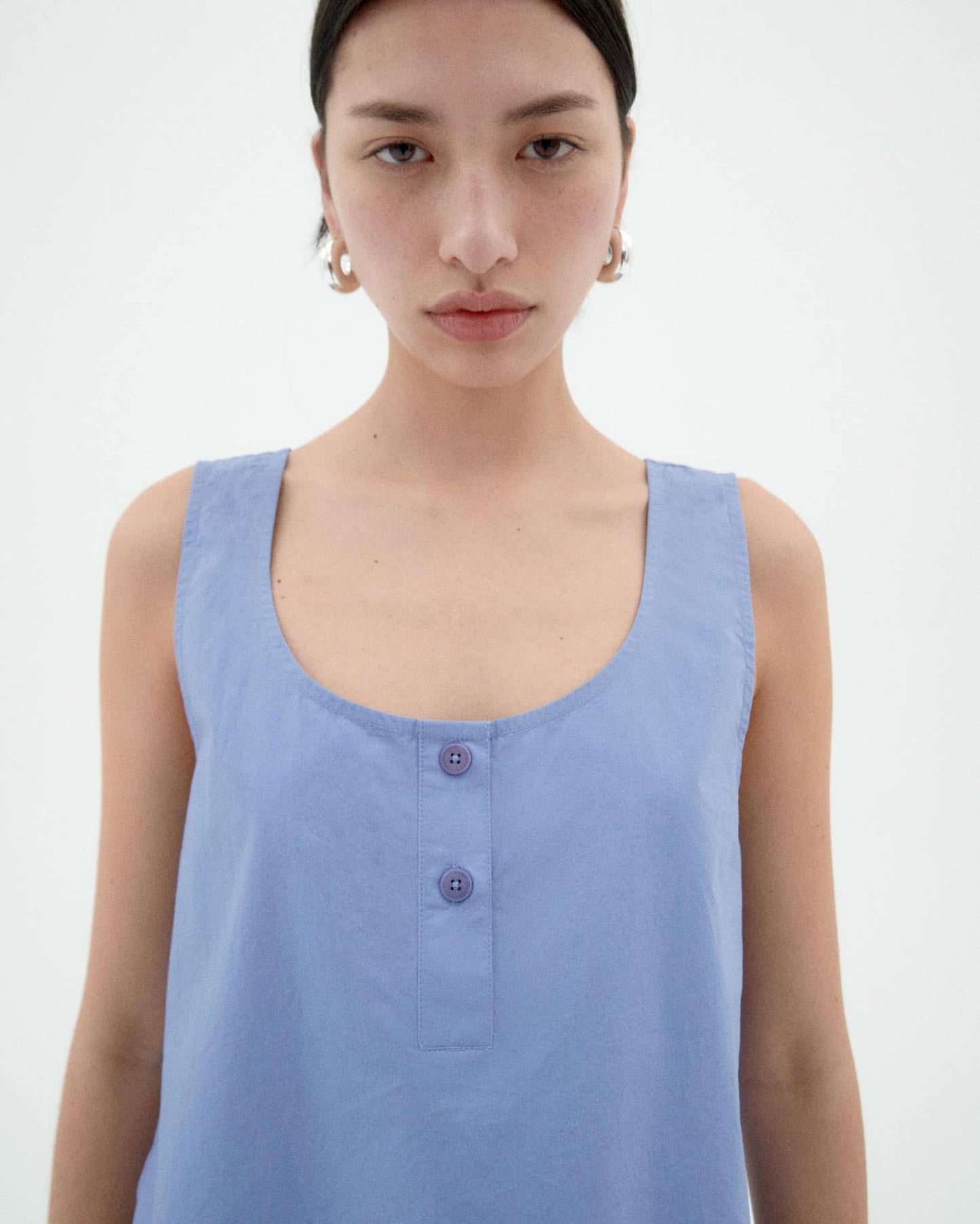 Top en coton bio | bleu "Persian blue justine top - blue"