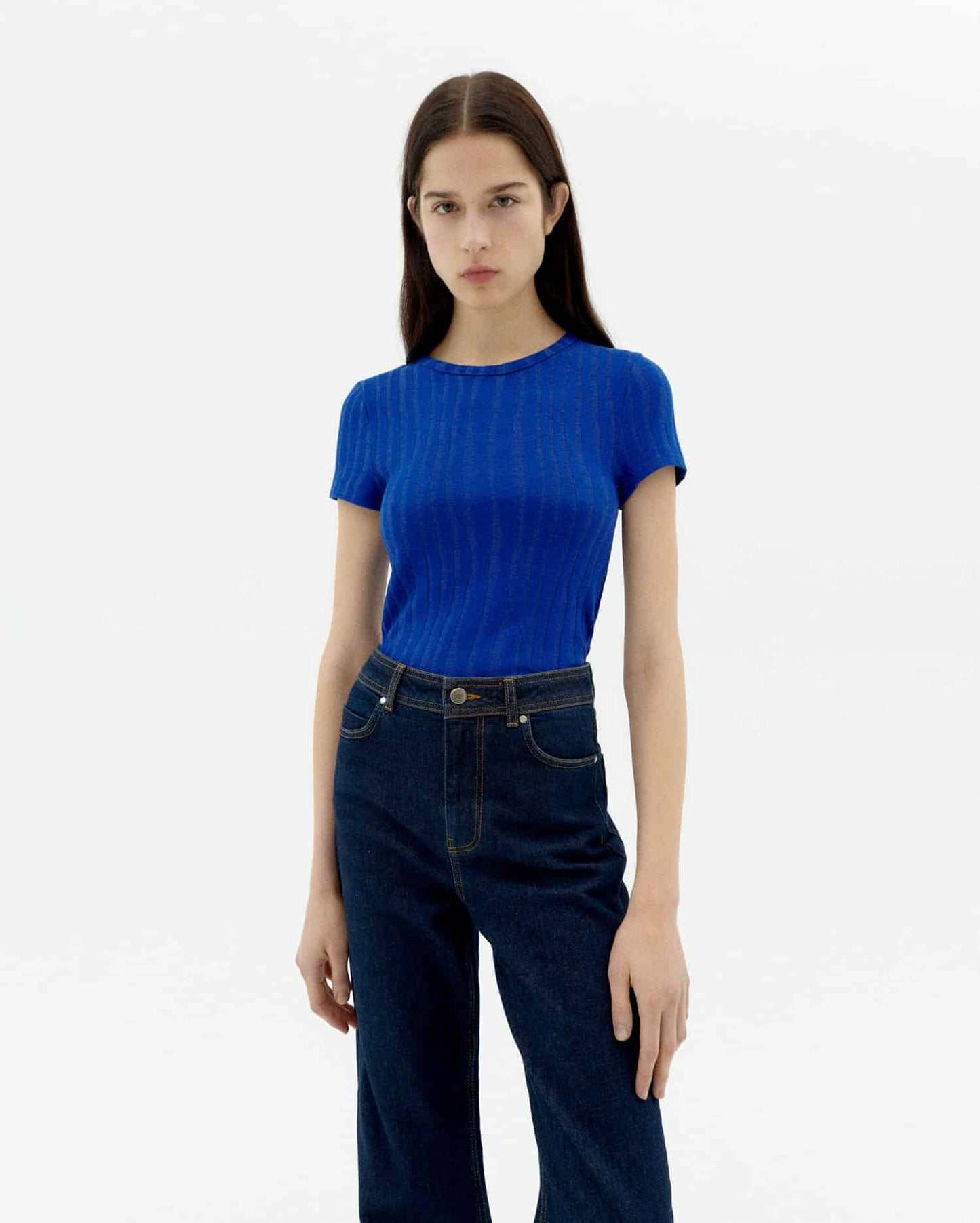 Top en lyocell et coton bio | bleu "Indigo rue top - blue"