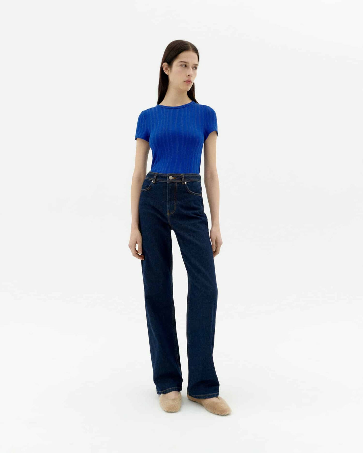 Top en lyocell et coton bio | bleu "Indigo rue top - blue"