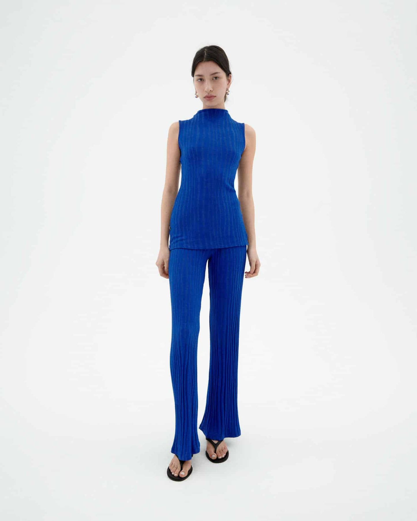 Top en ecovero et coton bio | bleu "Indigo velita top - blue"