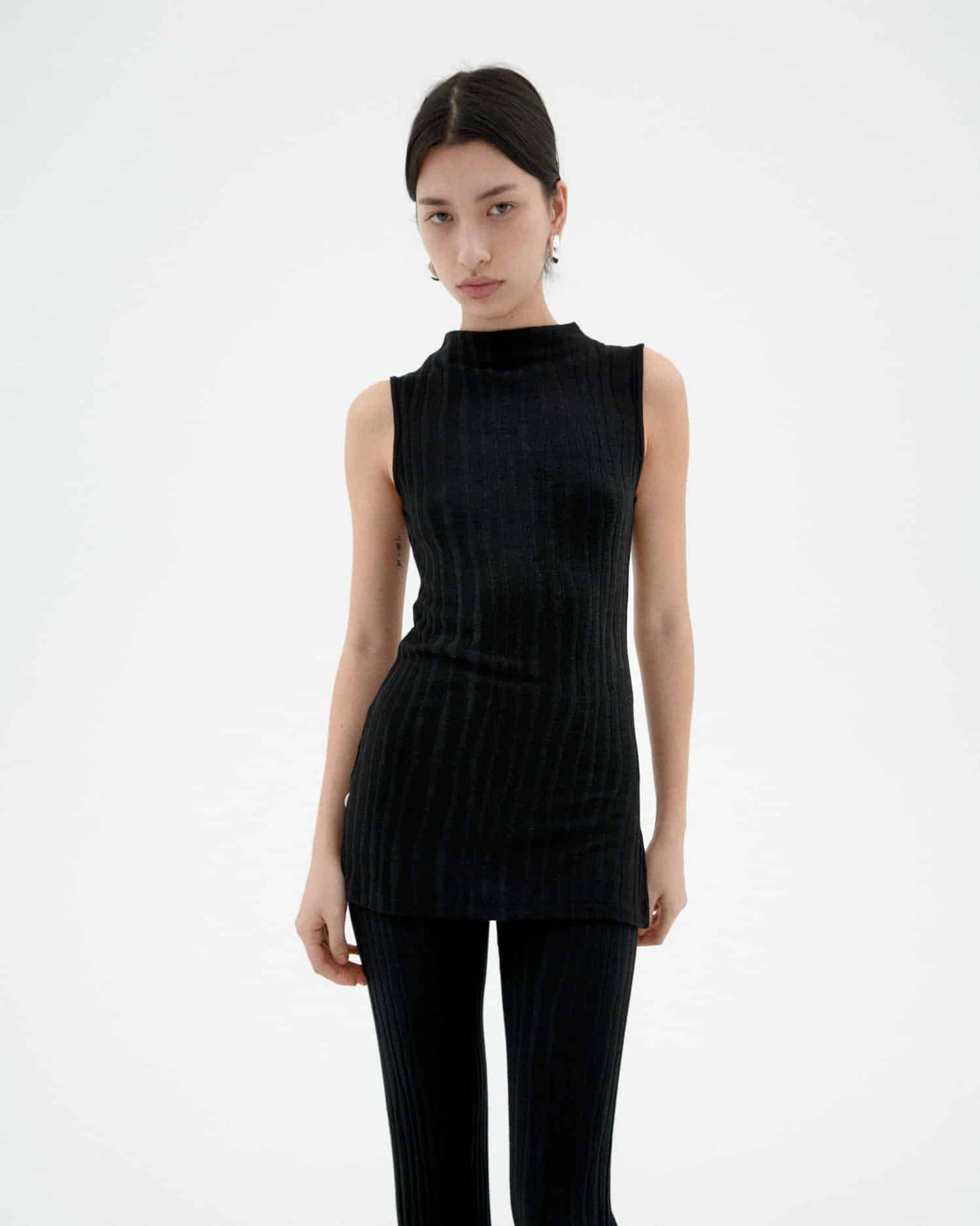 Top en ecovero et coton bio | noir "Black velita top"
