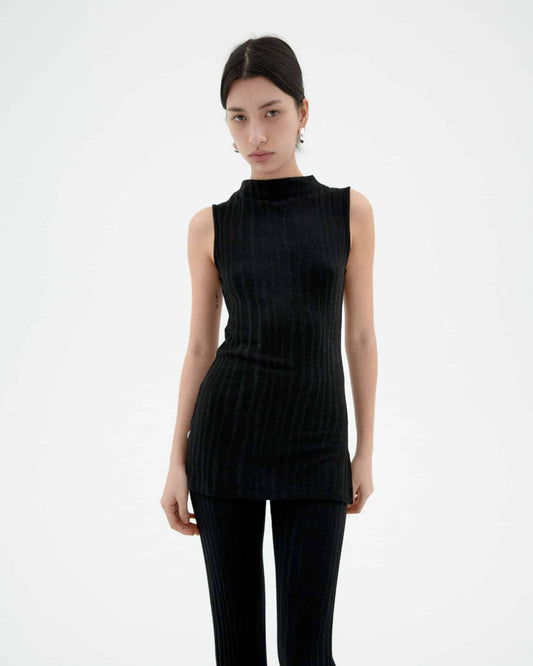 Top en ecovero et coton bio | noir "Black velita top"