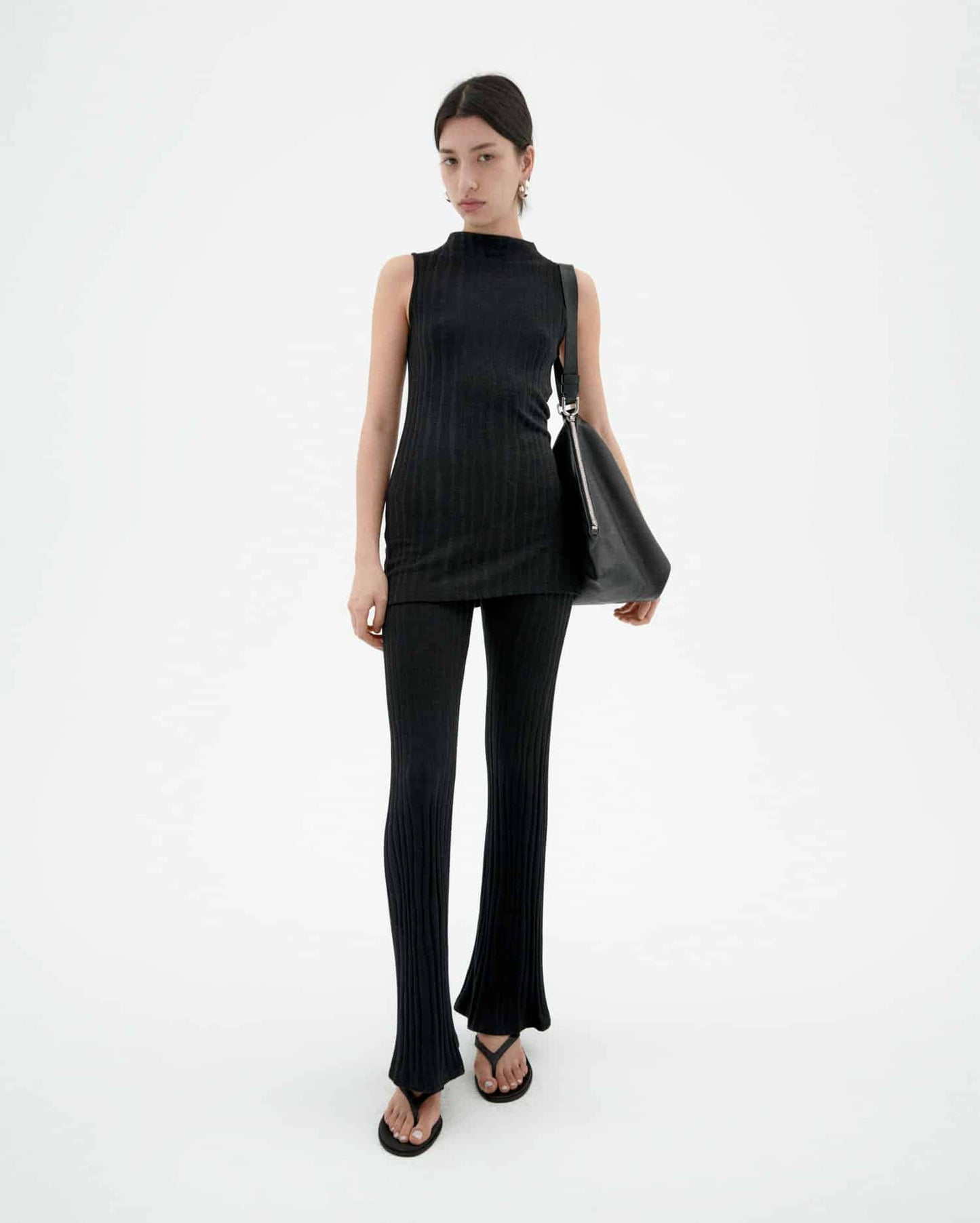 Top en ecovero et coton bio | noir "Black velita top"