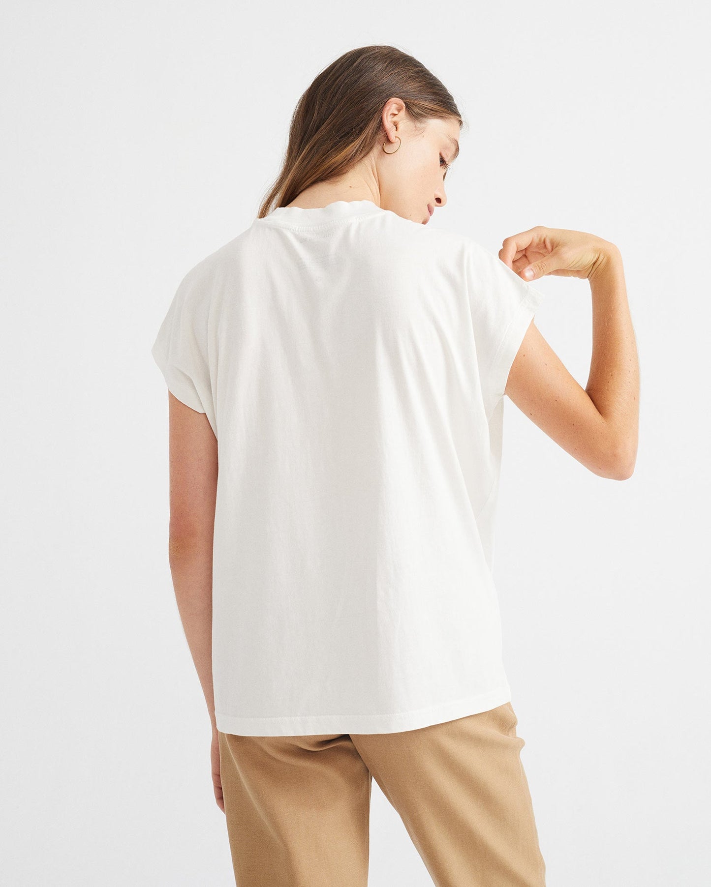 T-shirt blanc avec imprimé en coton bio - ANIMALS