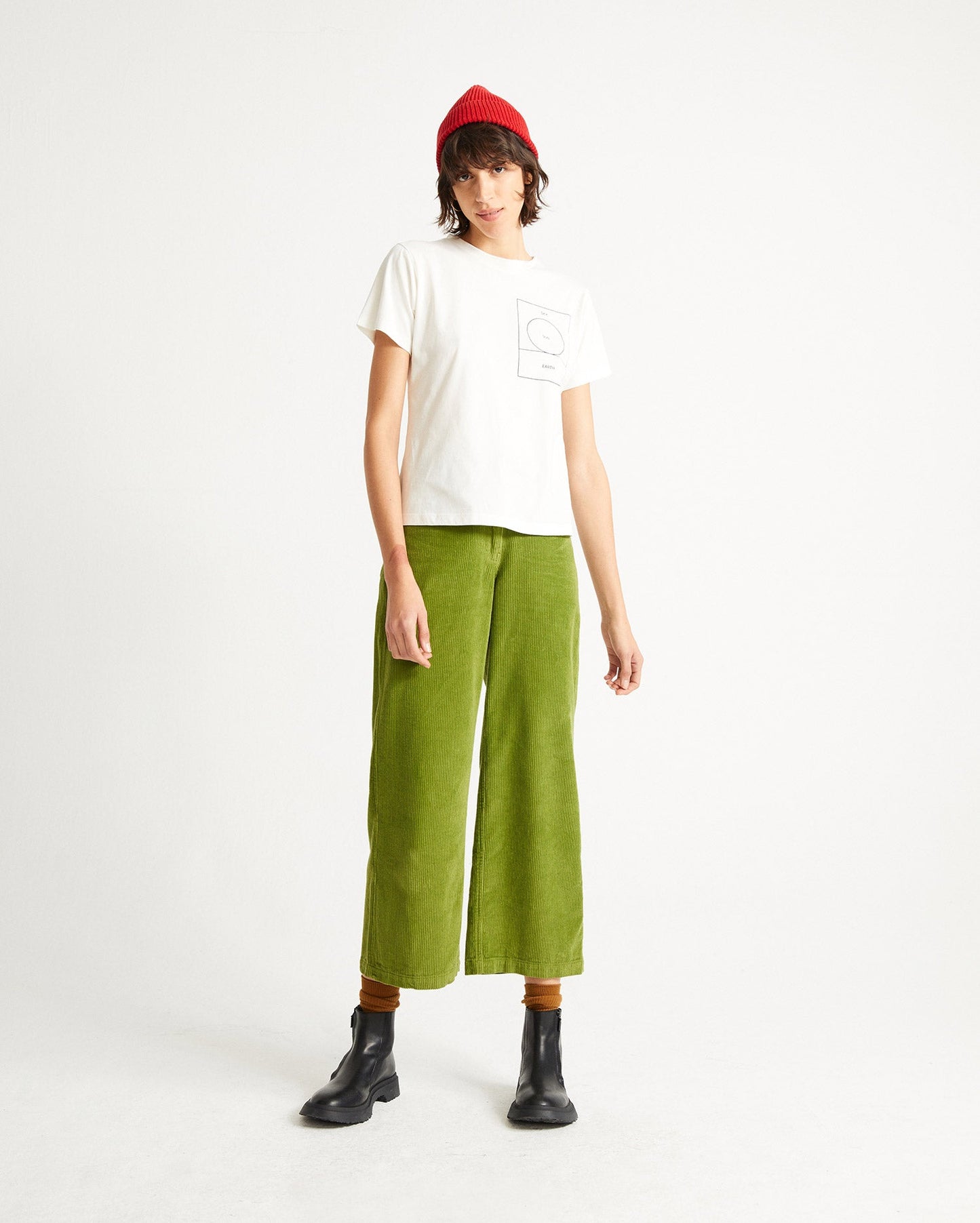 T-shirt blanc imprimé en coton bio - Ryan Carl sun