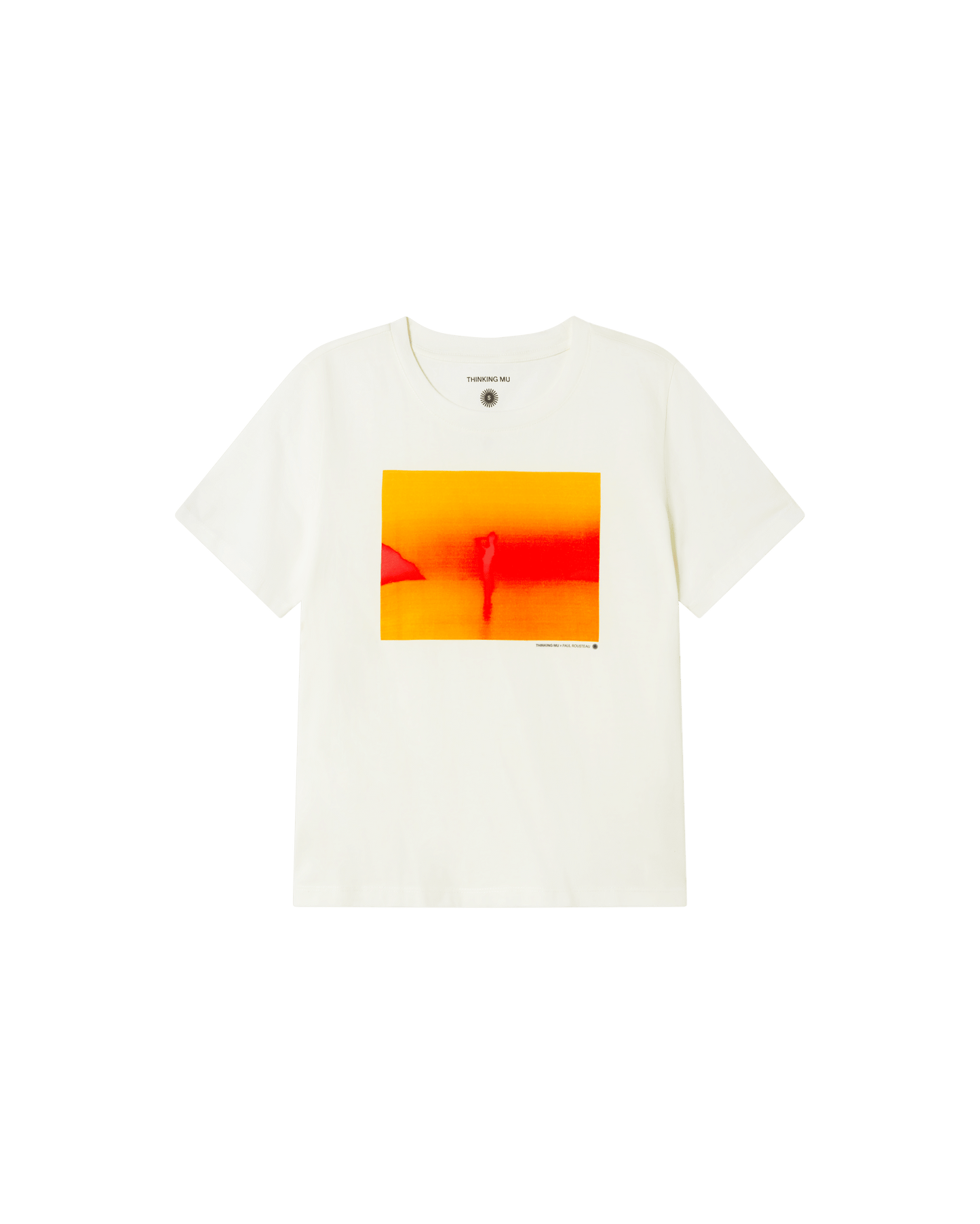 T-shirt imprimé en coton bio | Blanc à motifs "rousteau ida t-shirt snow white"