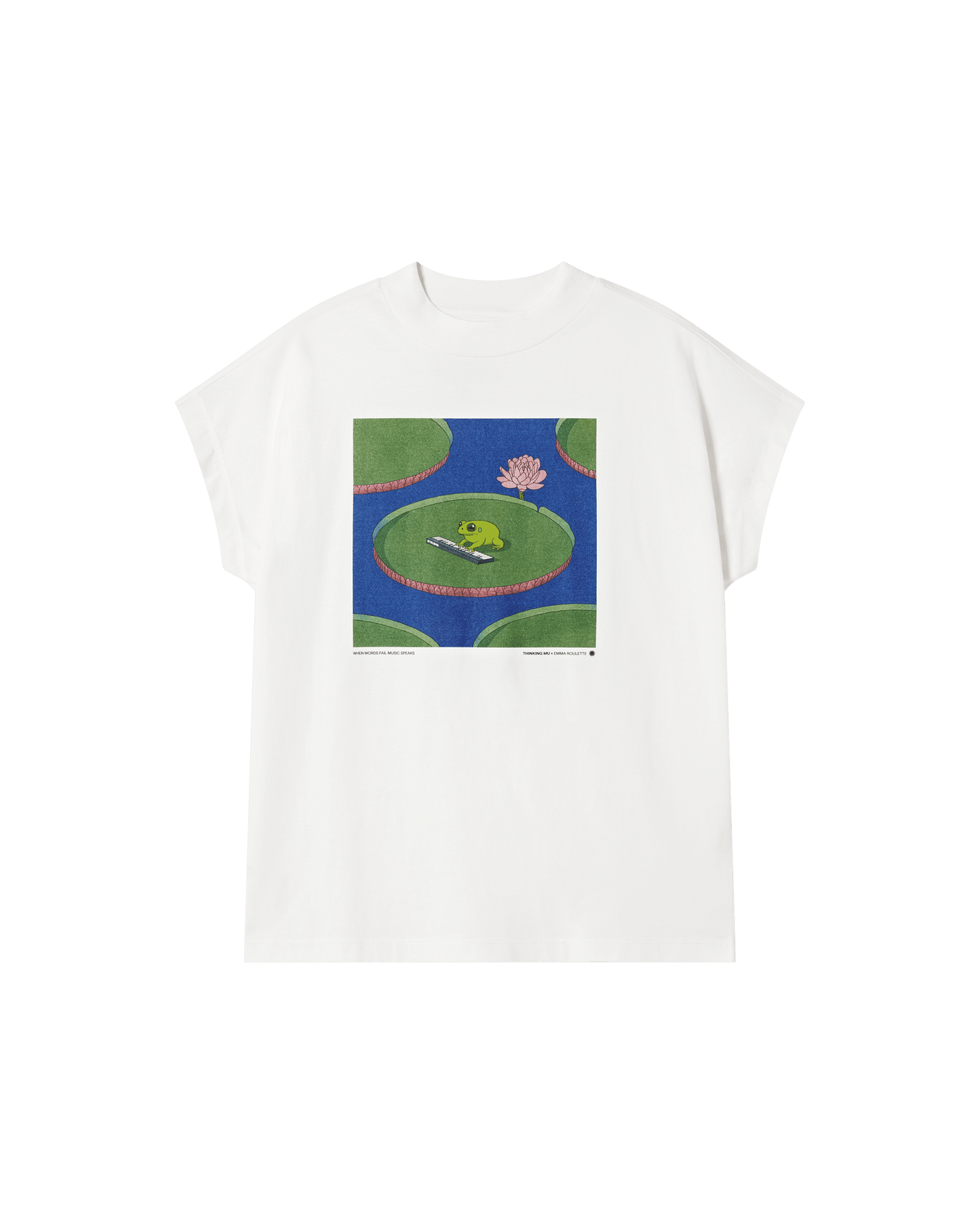 T-shirt imprimé en coton bio | Blanc "frog volta t-shirt snow white"