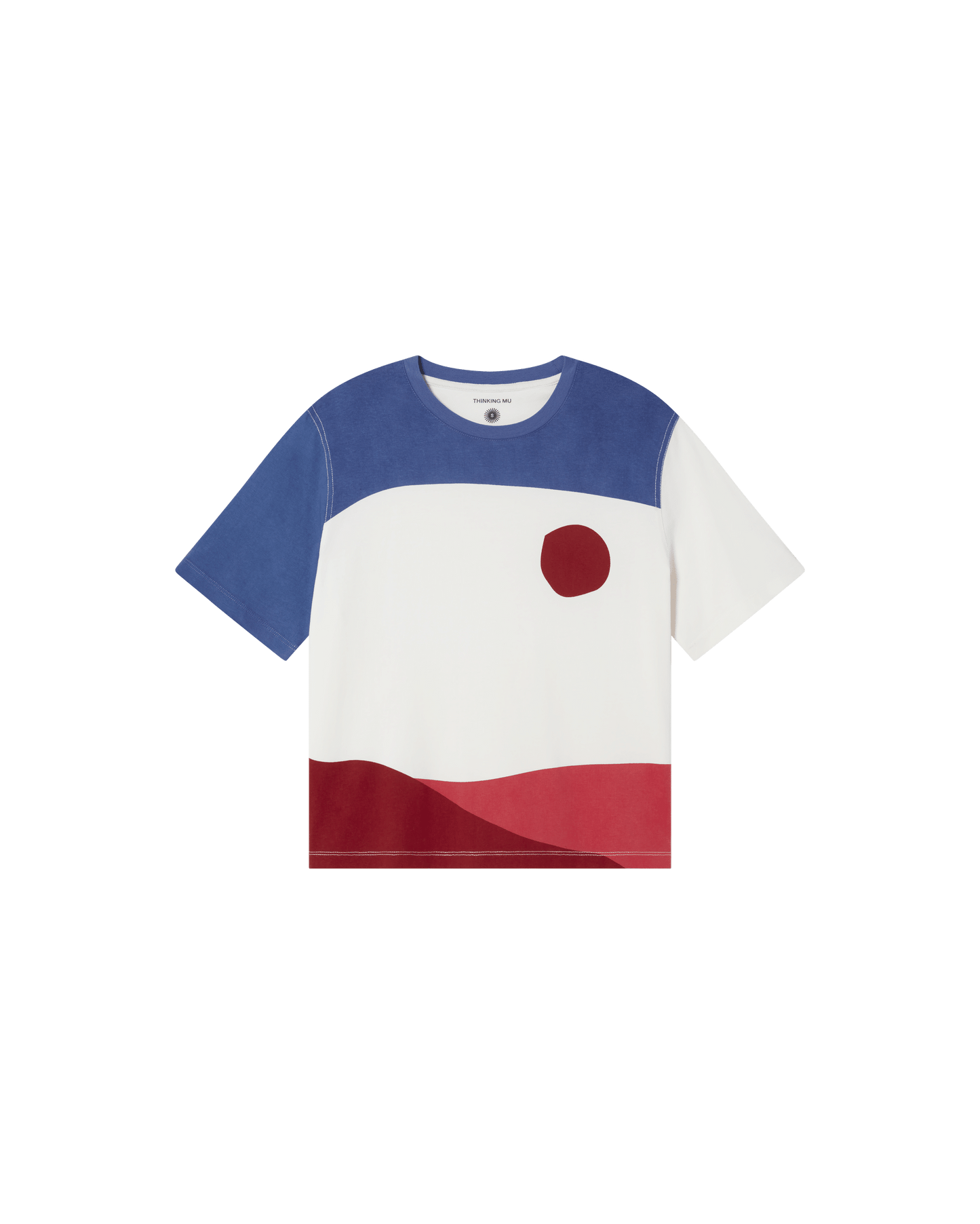 T-shirt en coton bio | Blanc à motifs "abstract lucia t-shirt snow white"