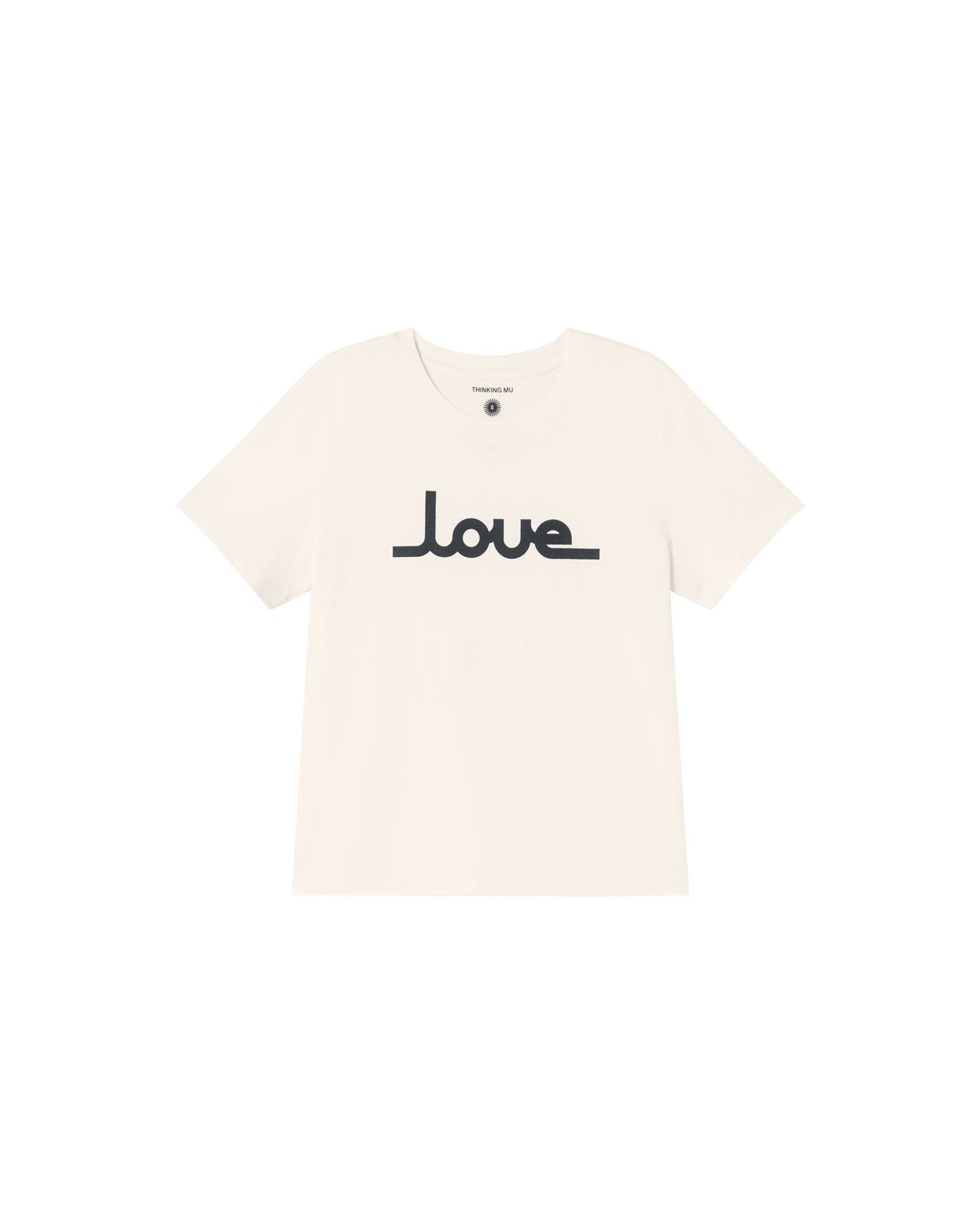 T-shirt imprimé en coton bio | blanc "love ida t-shirt white"