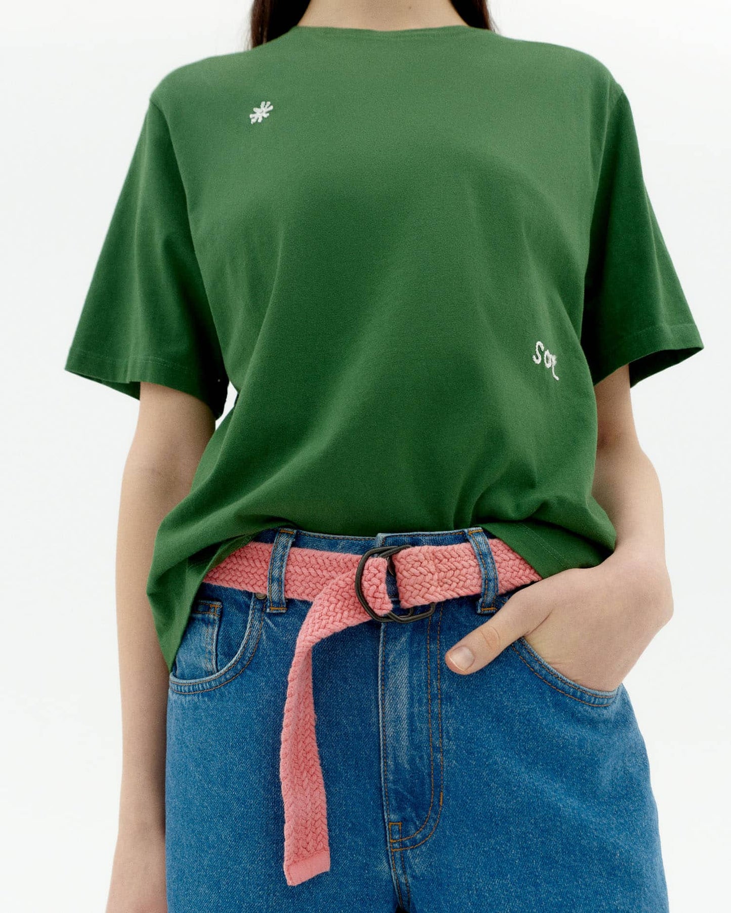 T-shirt en coton biologique | vert "solsol dill lucia tee - green"