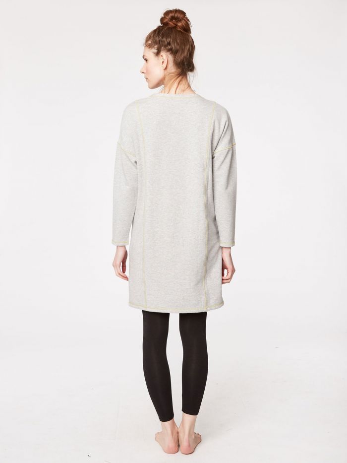 Robe gris chiné en bambou et coton