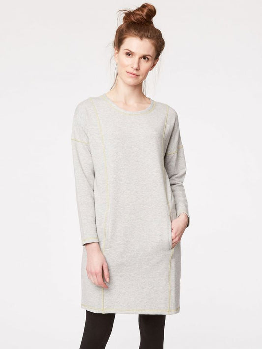 Robe gris chiné en bambou et coton