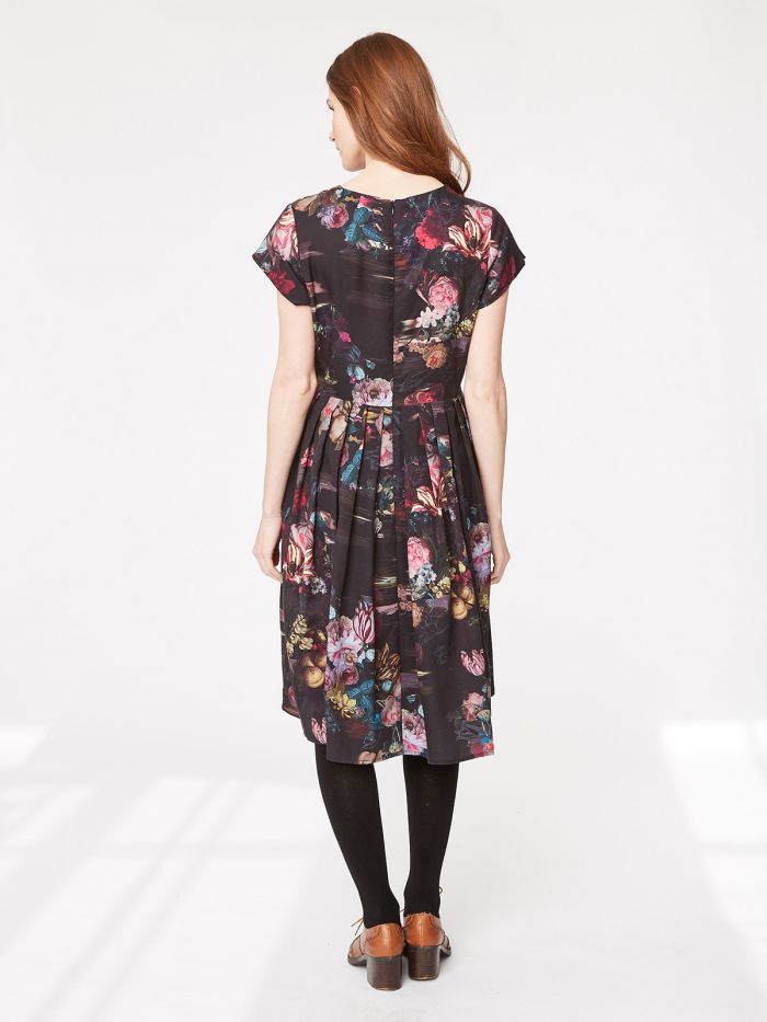 Robe à imprimés floraux en tencel