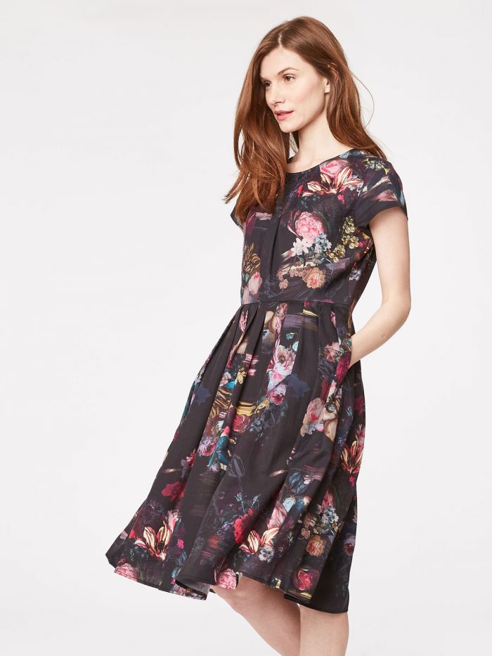 Robe à imprimés floraux en tencel