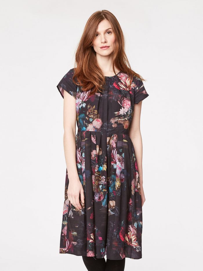 Robe à imprimés floraux en tencel