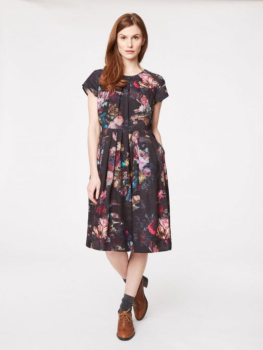 Robe à imprimés floraux en tencel