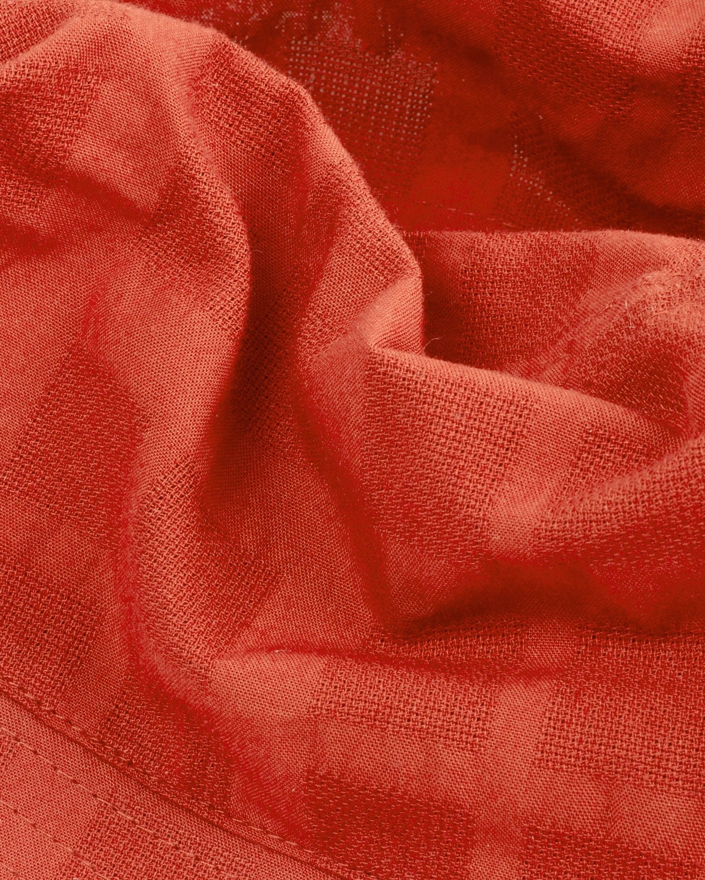 Bob en coton bio | Orange à motifs "orangered cuadrito yelle hat"