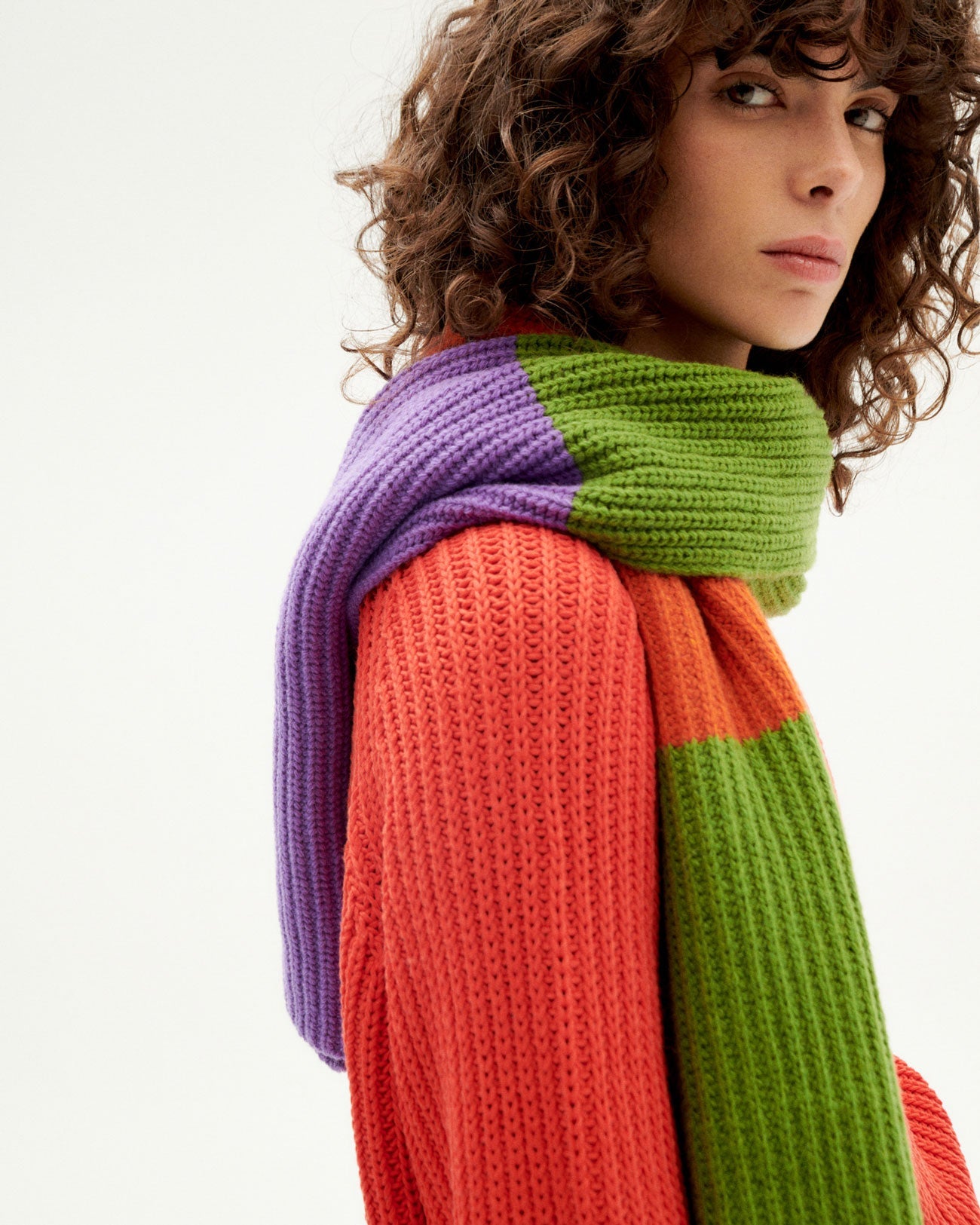 Écharpe en laine certifiée | multicolore "garden ghede scarf"