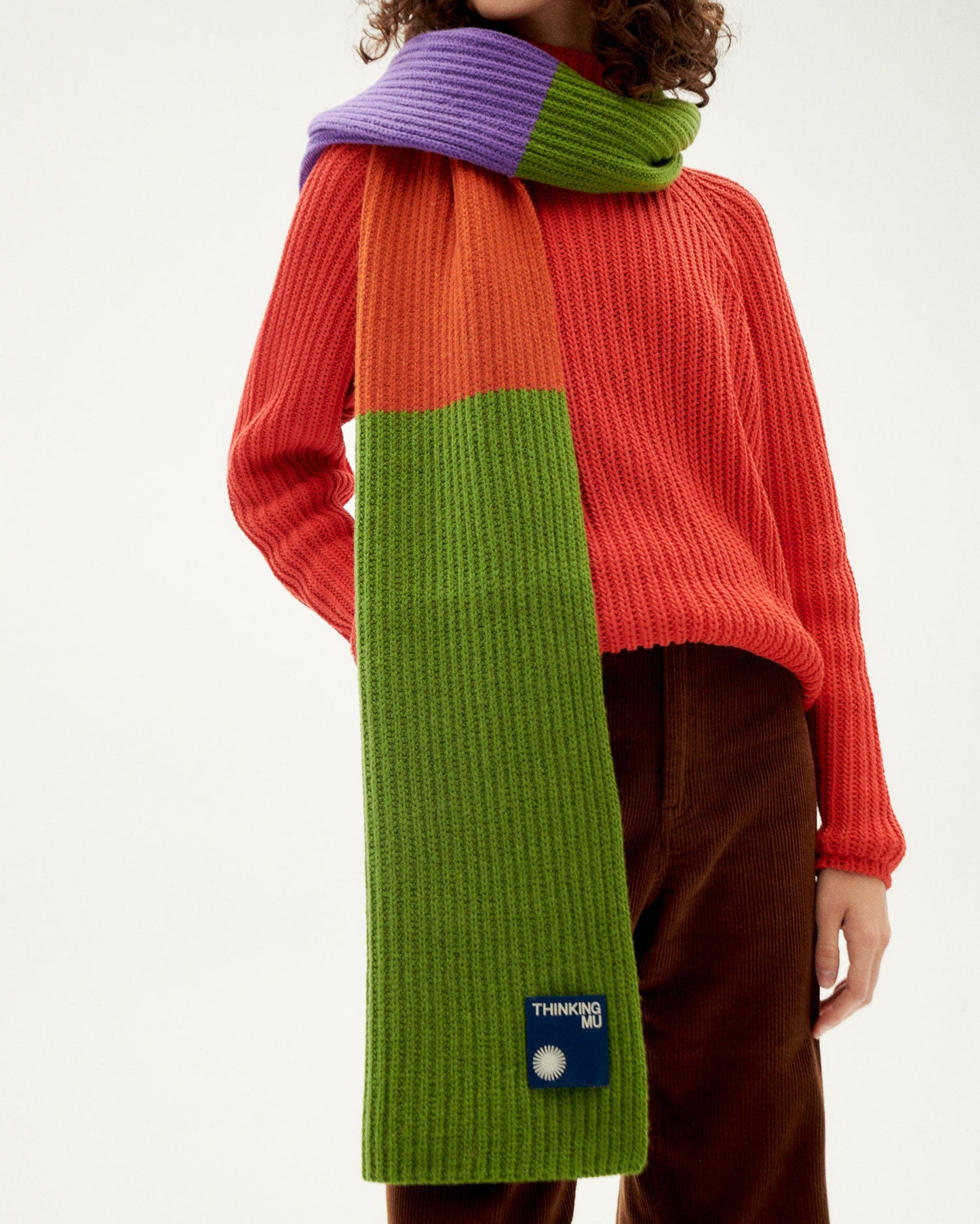 Écharpe en laine certifiée | multicolore "garden ghede scarf"