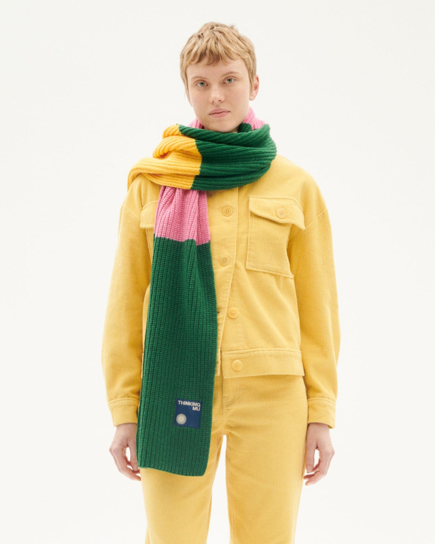 Écharpe en laine certifiée | multicolore "art ghede scarf"