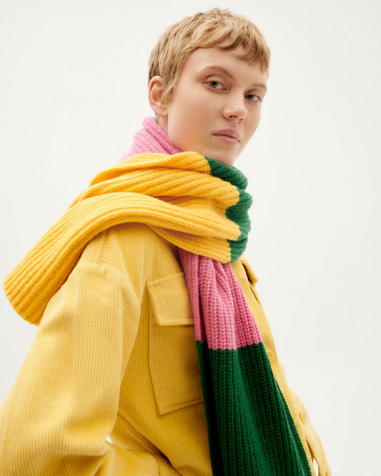 Écharpe en laine certifiée | multicolore "art ghede scarf"