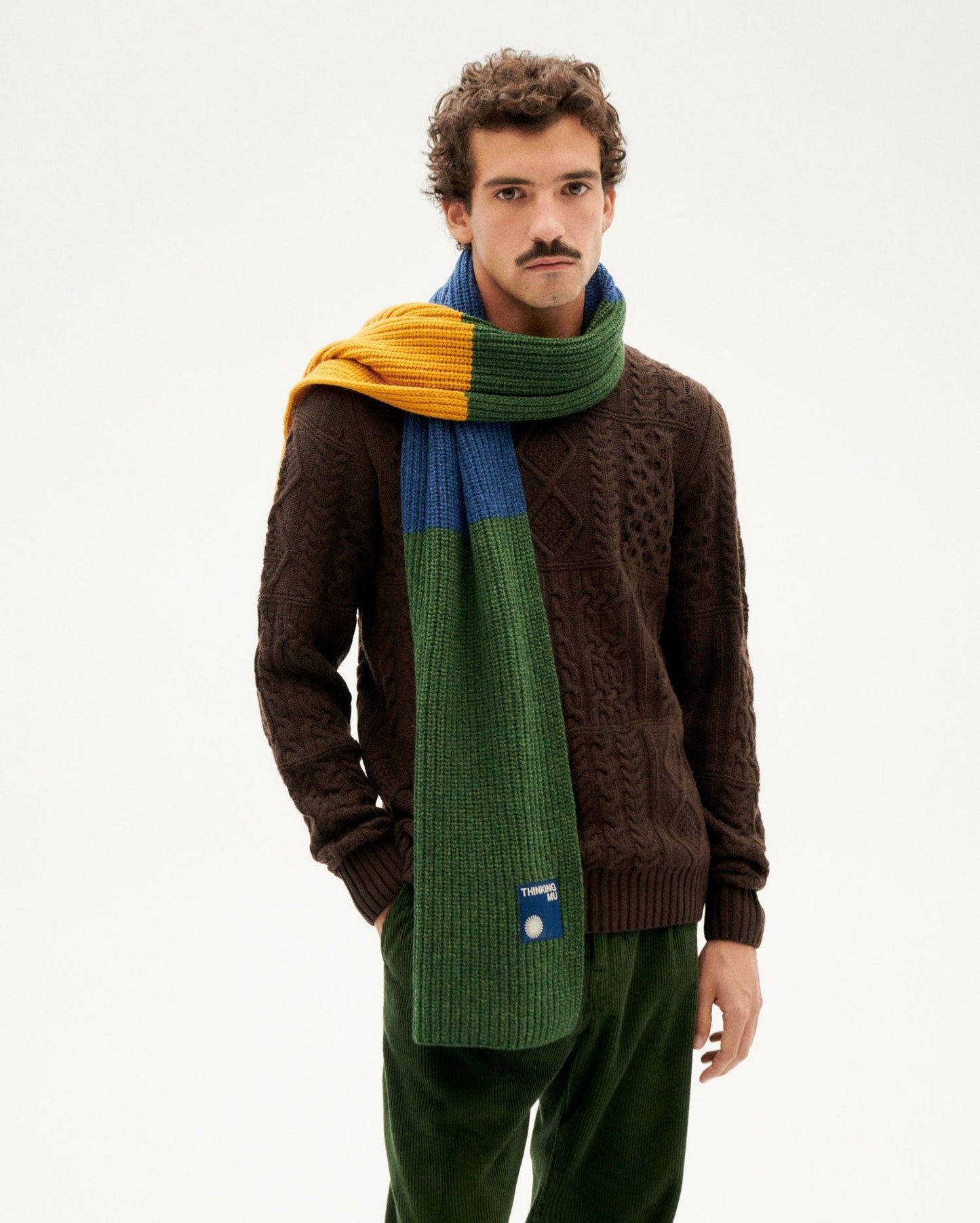 Echarpe en laine certifiée | multicolore "dark ghede scarf"