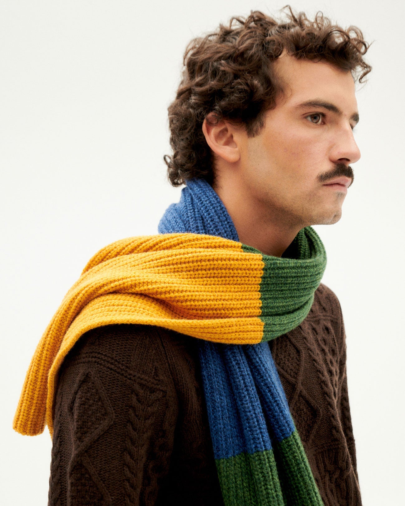 Echarpe en laine certifiée | multicolore "dark ghede scarf"