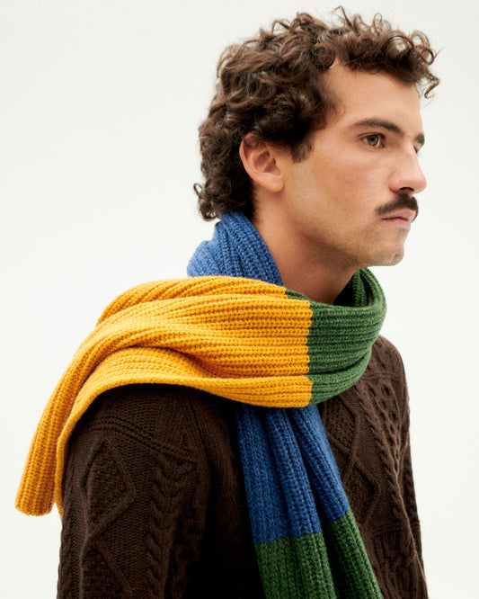 Echarpe en laine certifiée | multicolore "dark ghede scarf"