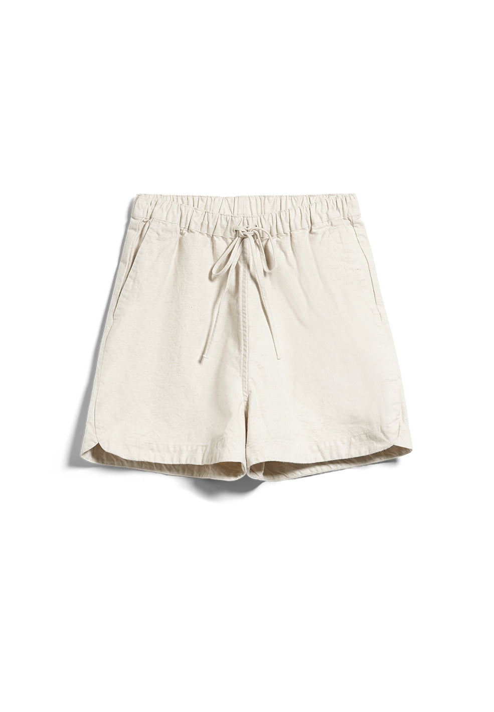 Short léger ample écru en coton bio et lin non teinté - XULIAA UNDYED
