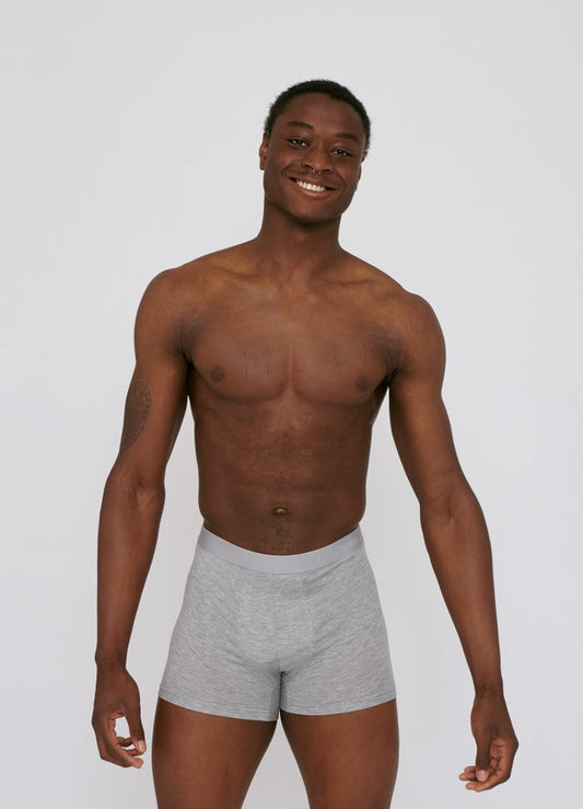 Pack 2 boxers gris en tencel - grey melange