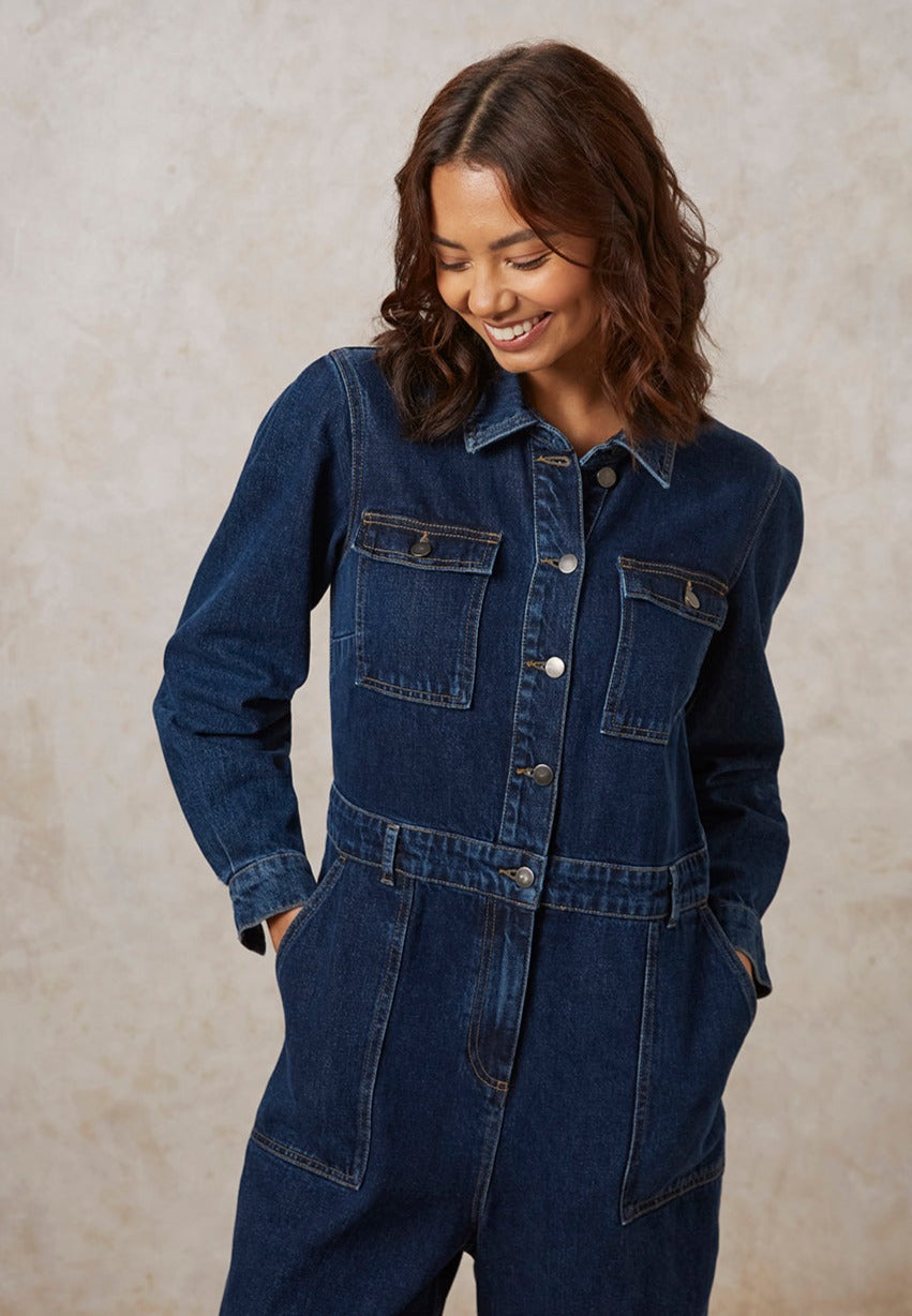 Combinaison en jean en coton bio - yara