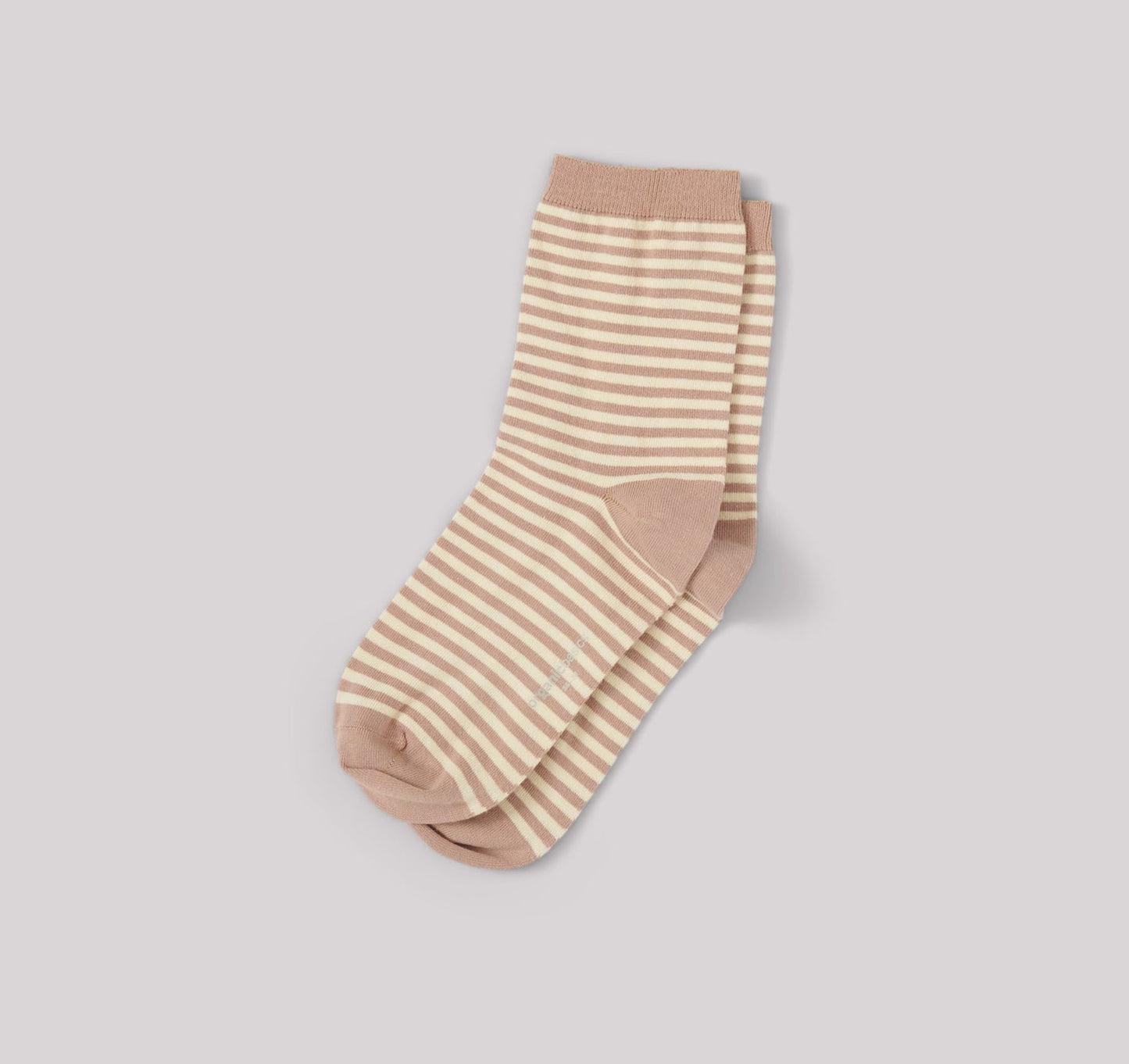 Chaussettes rayées rose en coton bio - Color Striped Socks dusty rose