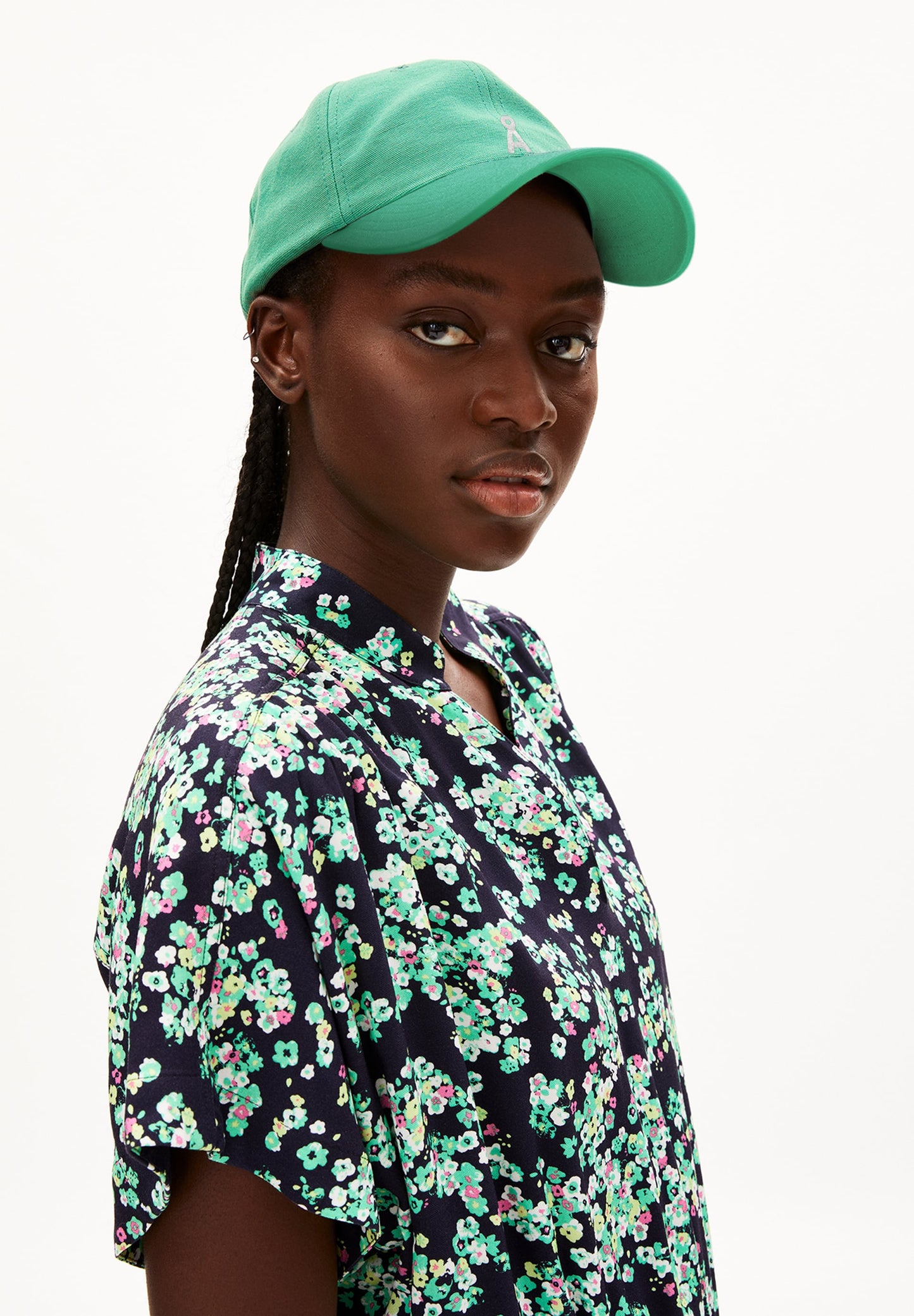 Casquette verte en coton bio - yenaas bold bright lime