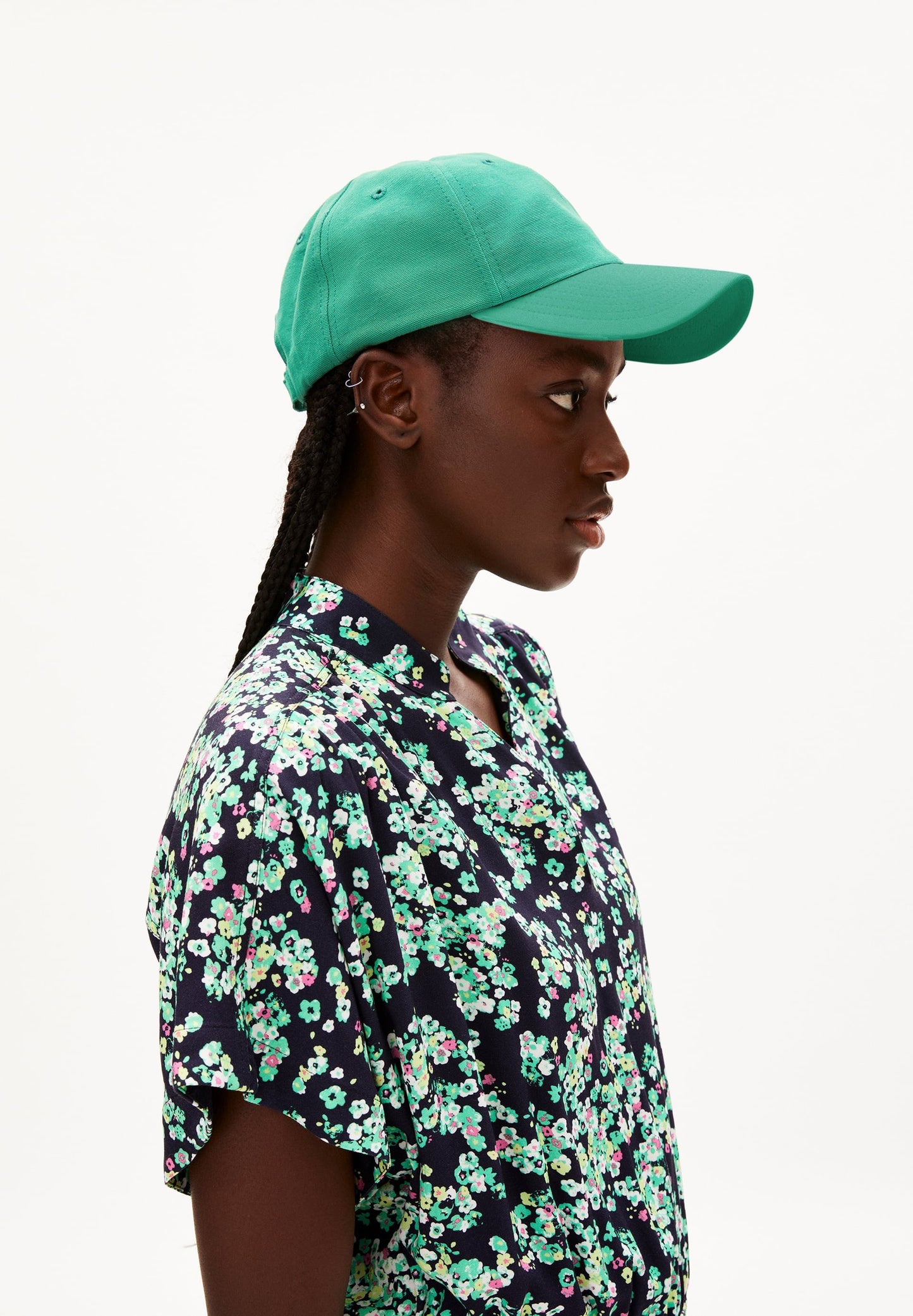 Casquette verte en coton bio - yenaas bold bright lime