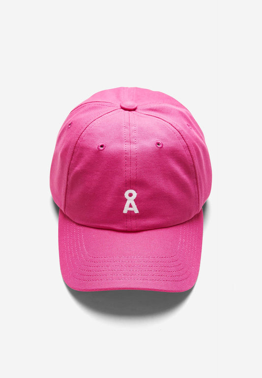 Casquette rose en coton bio - yenaas bright raspberry