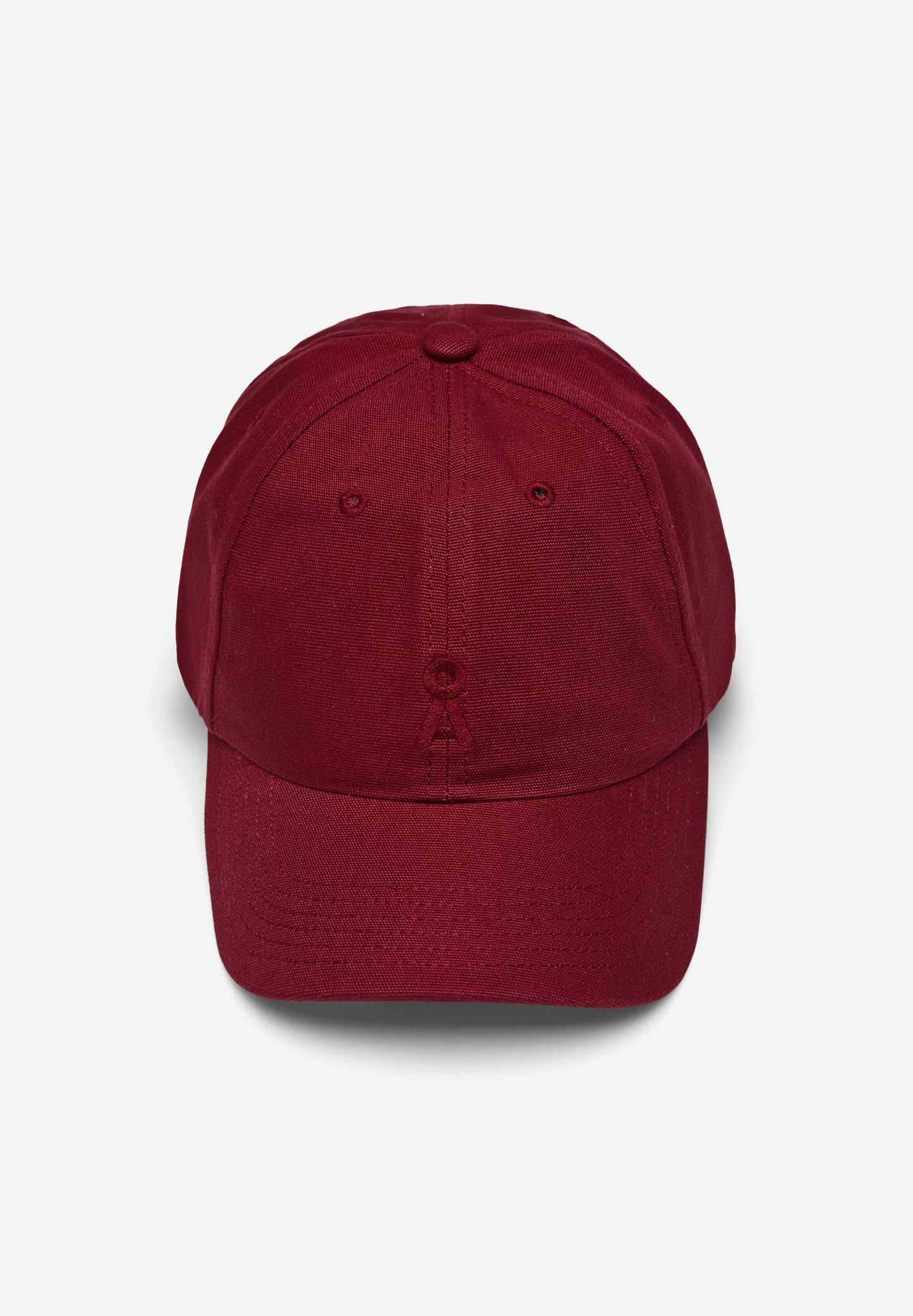 Casquette rouge en coton bio - yenaas bold dark ruby