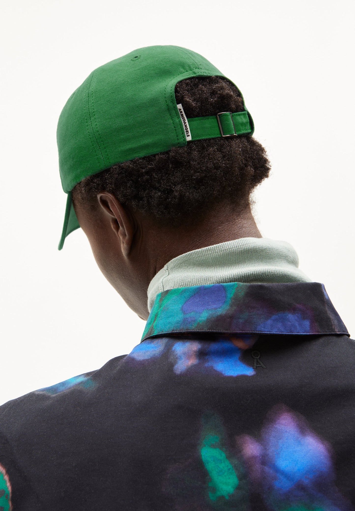 Casquette verte en coton bio - yenaas bold flash green