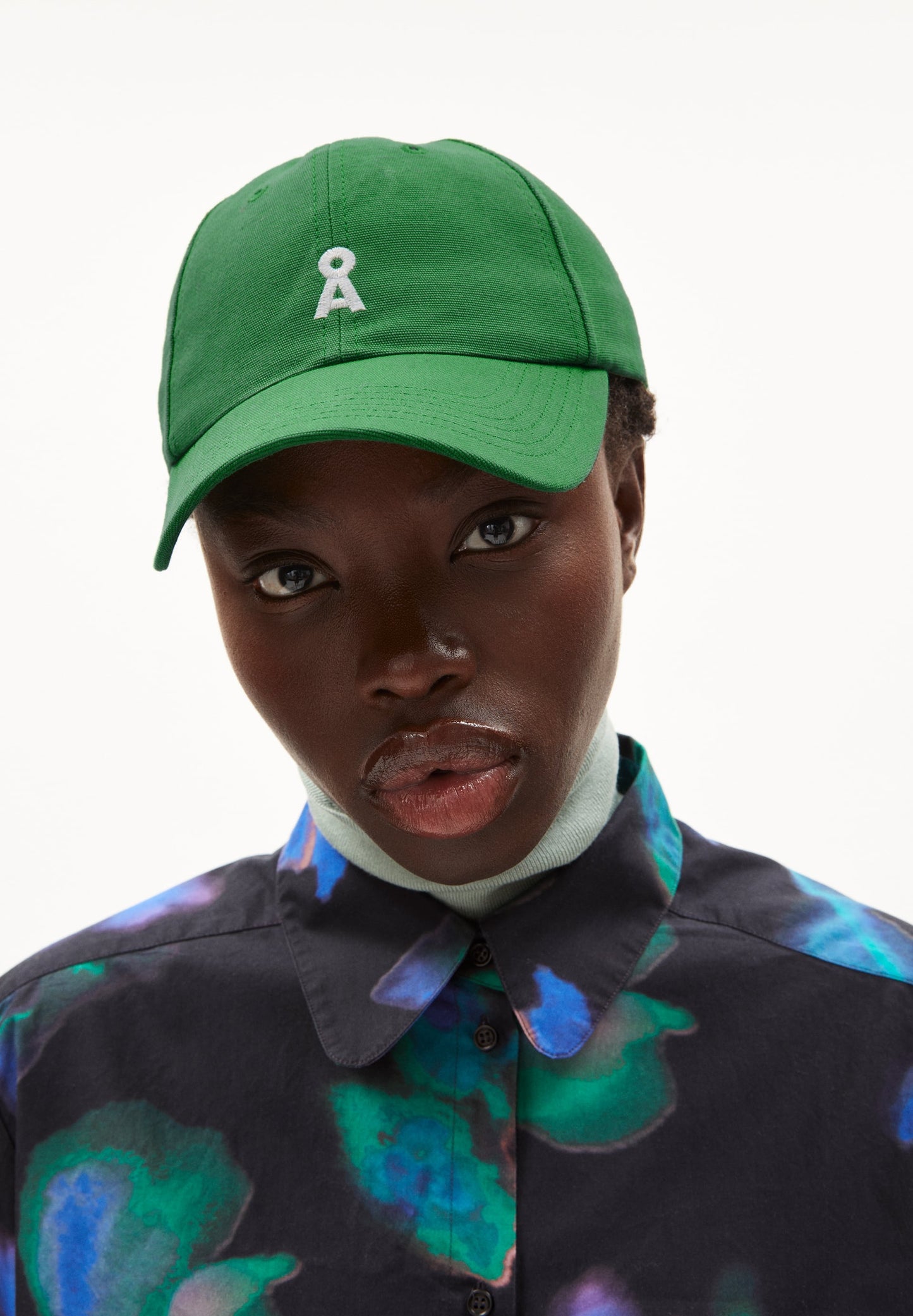 Casquette verte en coton bio - yenaas bold flash green