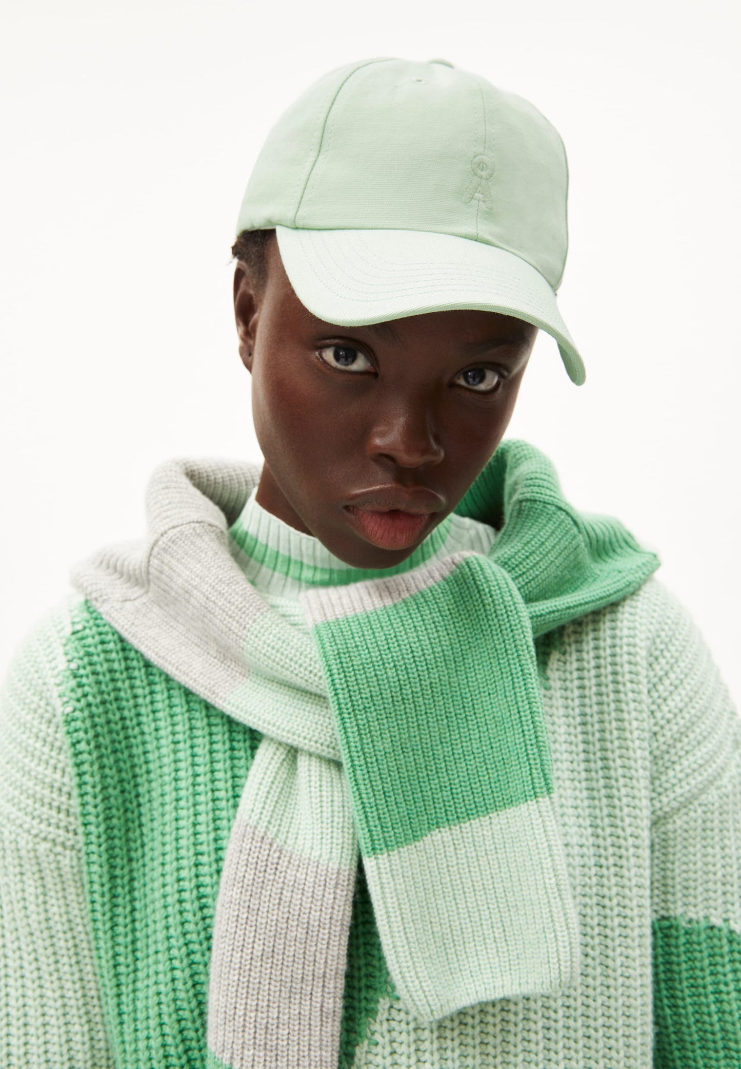 Casquette vert menthe en coton bio - yenaas bold light apple neon