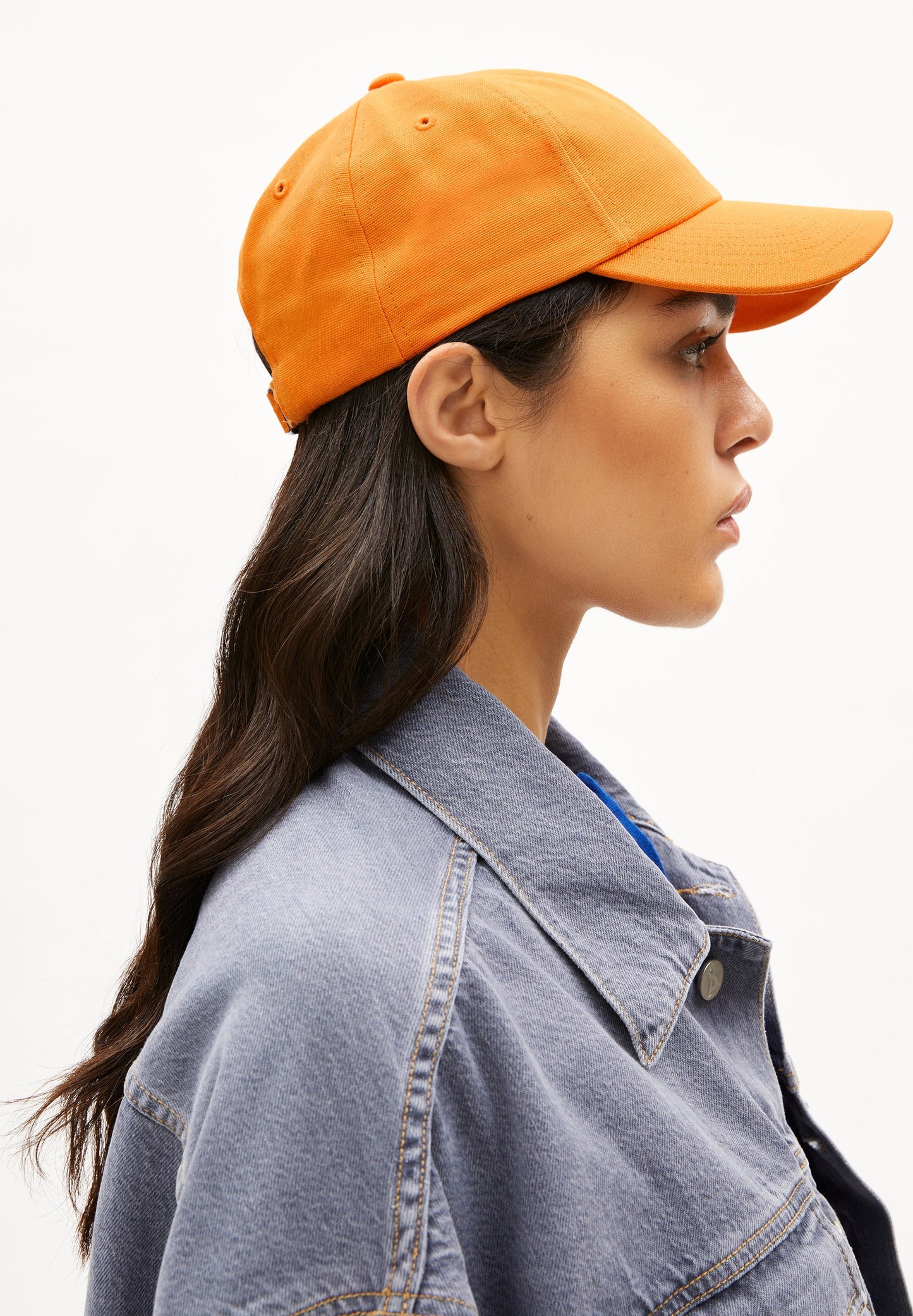 Casquette en coton biologique | orange "yenaas bold - light tangerine"