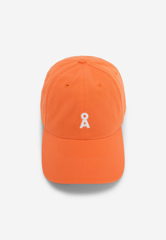 Casquette en coton bio |rouge "yenaas bold - sunset orange"