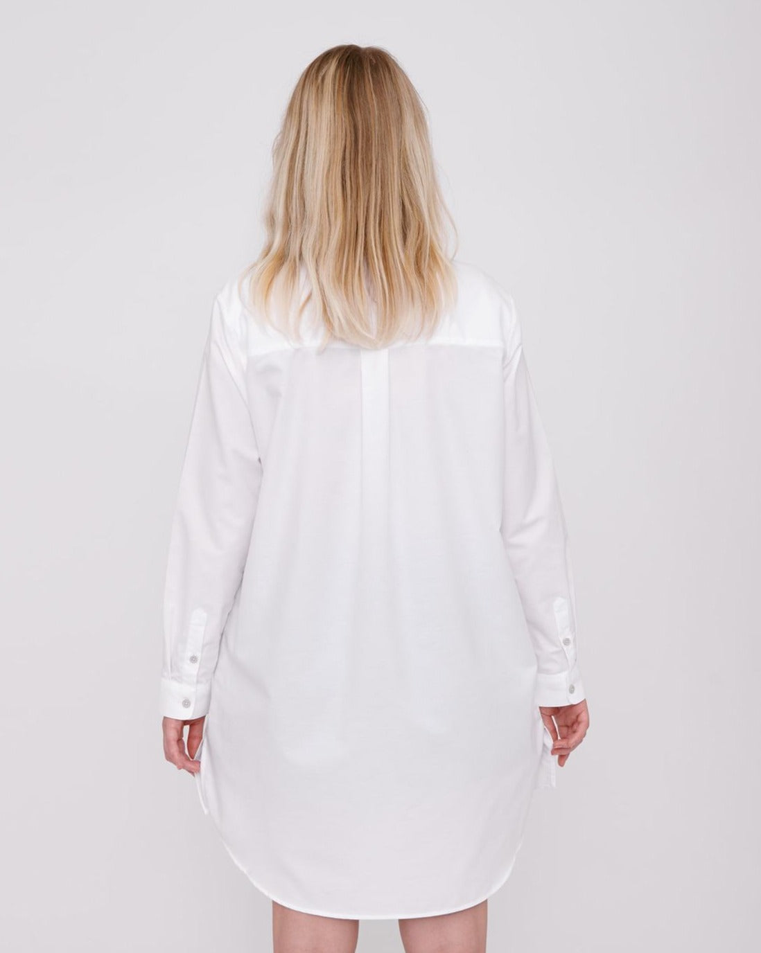 Robe chemise blanche en coton bio - Oxford white