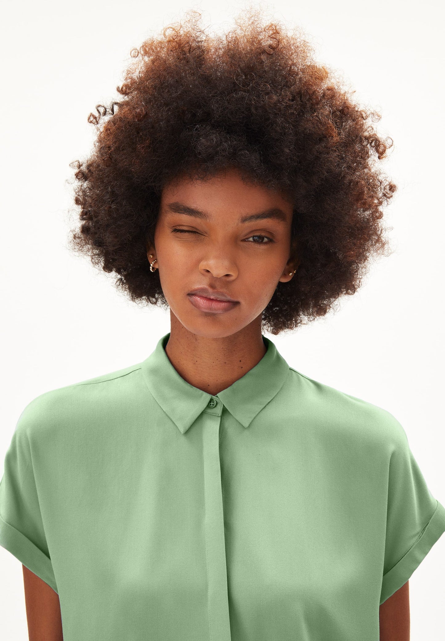 Chemisette en ecovero | Vert "zonjaa smith green"
