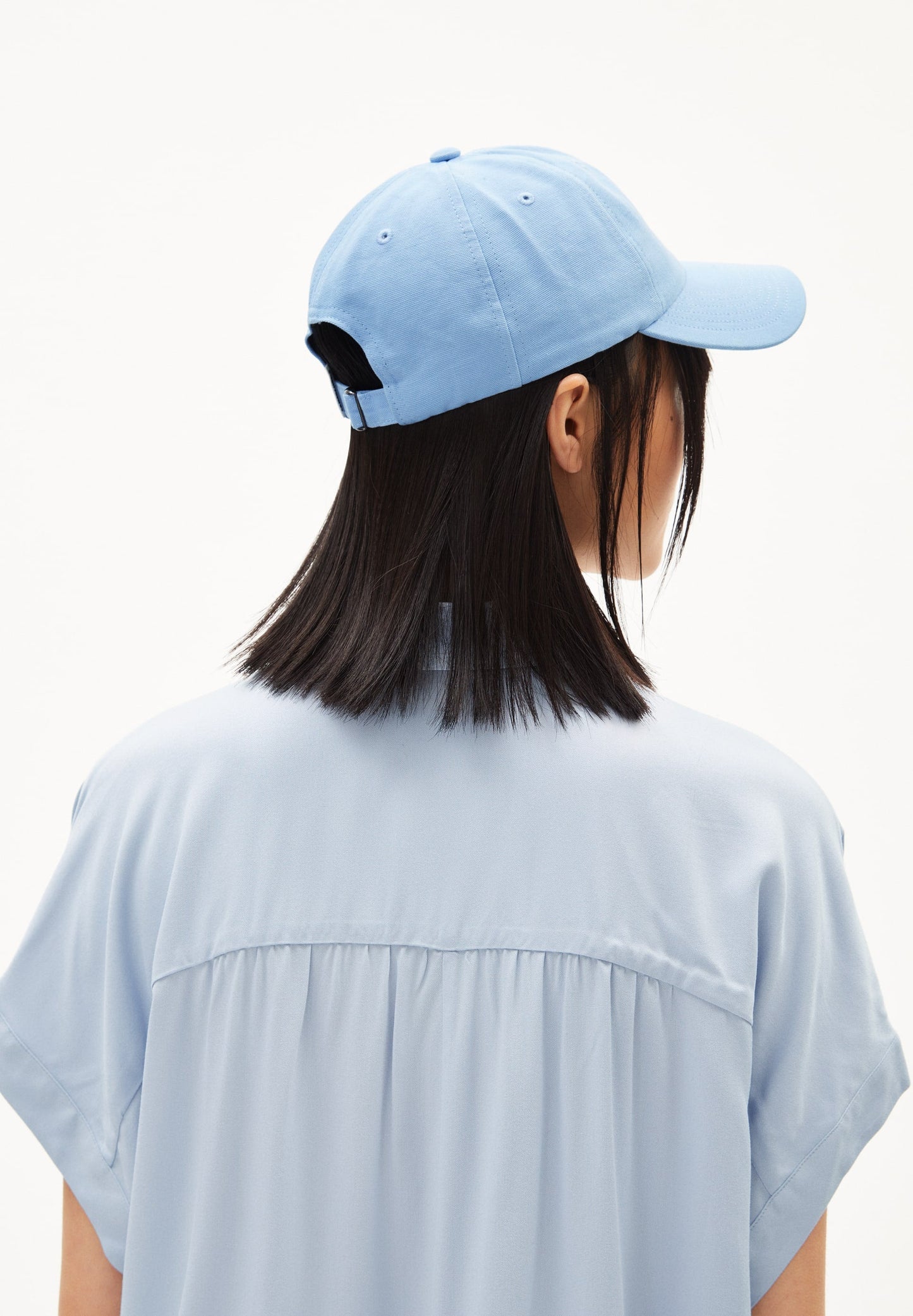 Chemise manches courtes bleu ciel en viscose ecovero - zonyaa morning sky