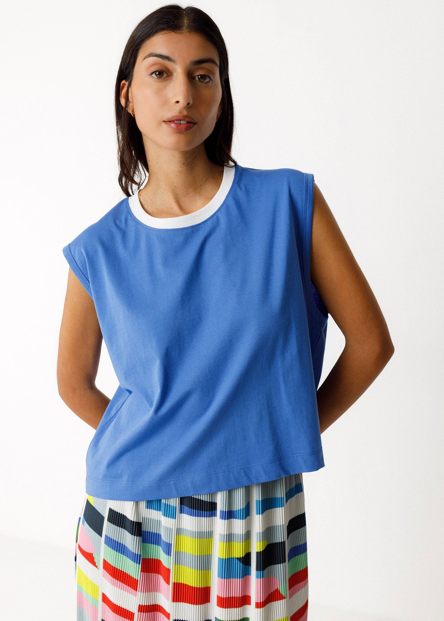 Top sans manches en coton bio | bleu "camiseta zuntz-10-gots - blue"